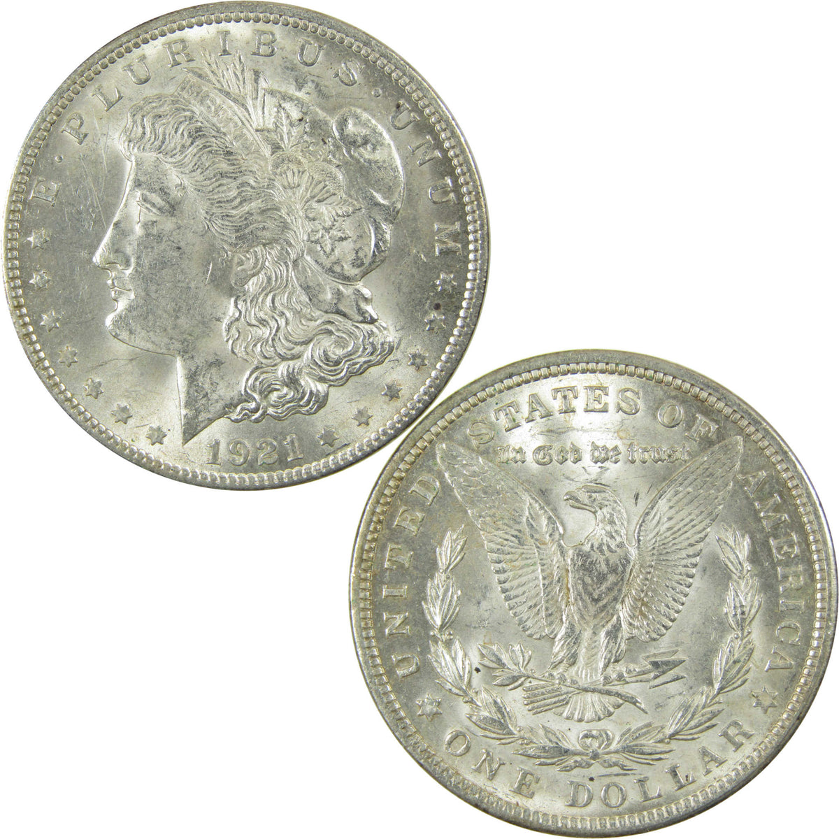 1921 Morgan Silver Dollar Uncirculated Mint State $1 Coin SKU:CP1782