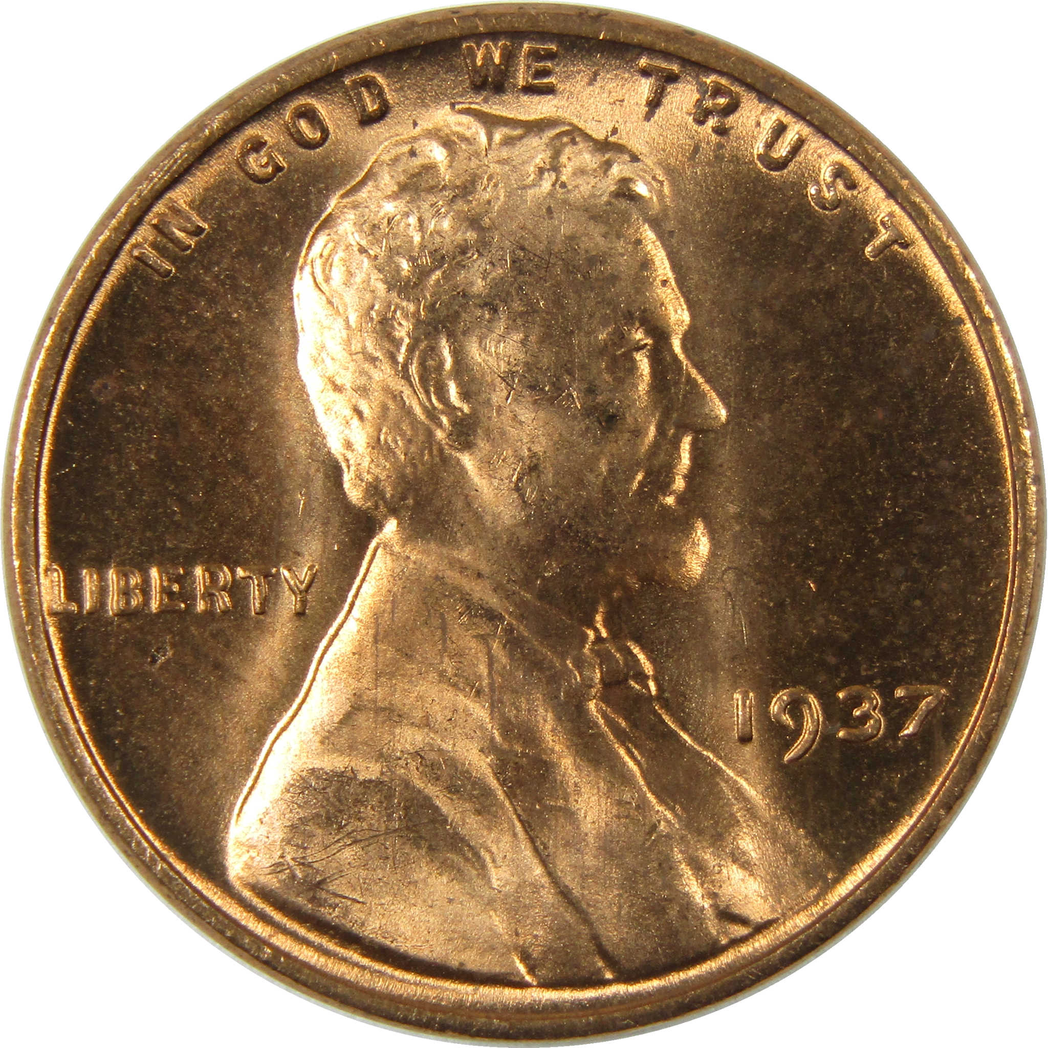 1937 Lincoln Wheat Cent Uncirculated Mint State Penny 1c Coin