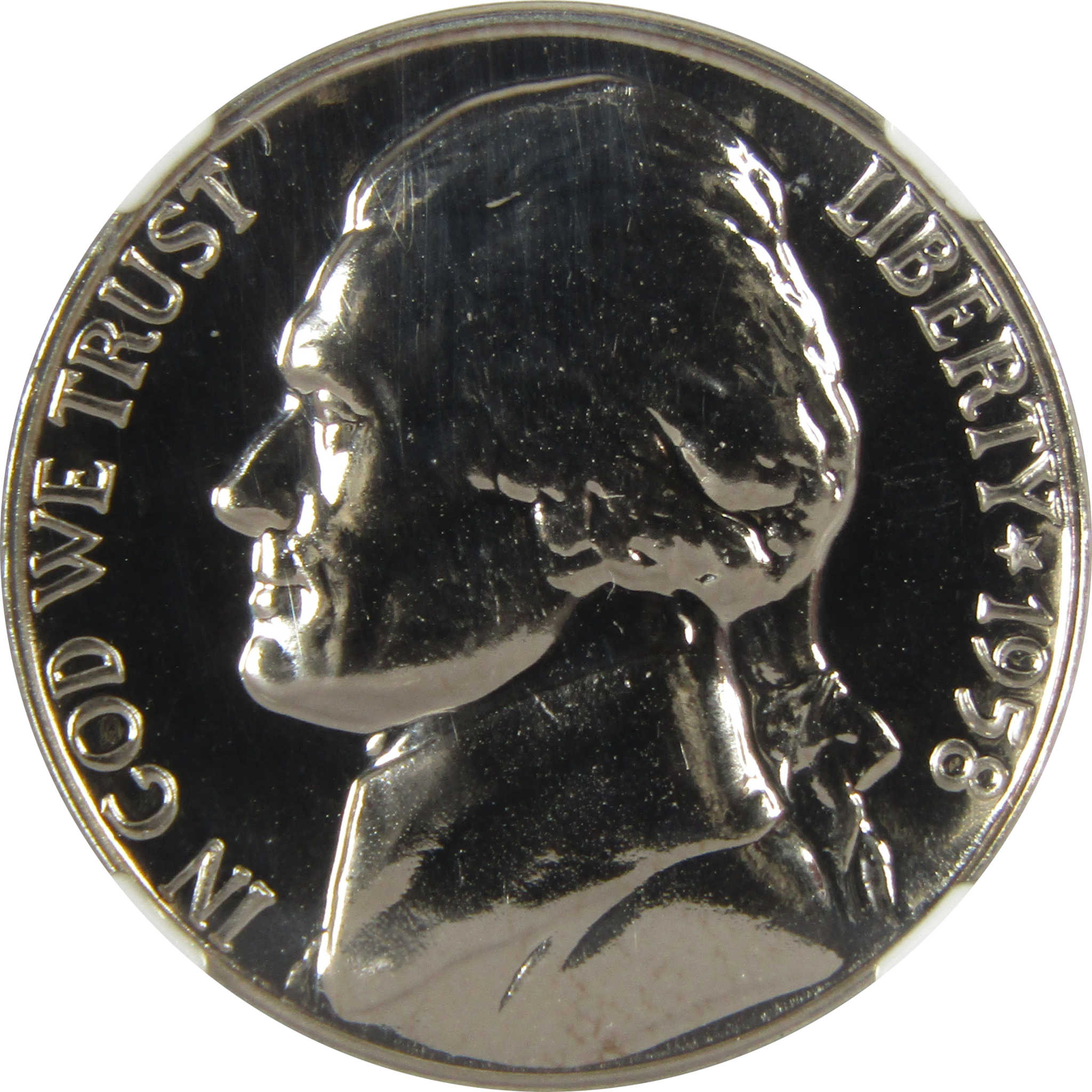 1958 Jefferson Nickel PF 68 NGC Proof 5c Coin Collectible SKU:I27112