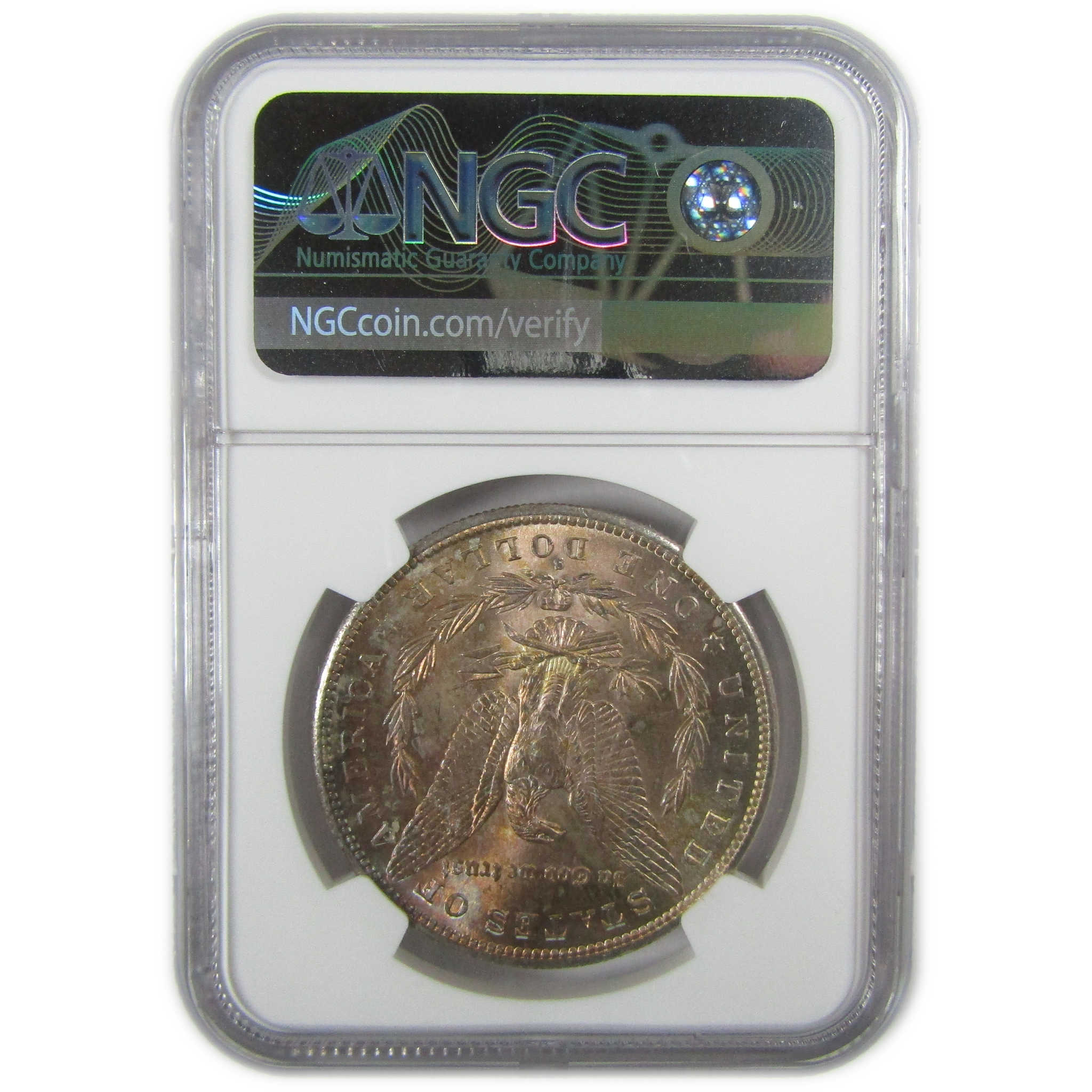 1882 S Morgan Silver Dollar MS 63 NGC Toned Reverse SKU:CP390