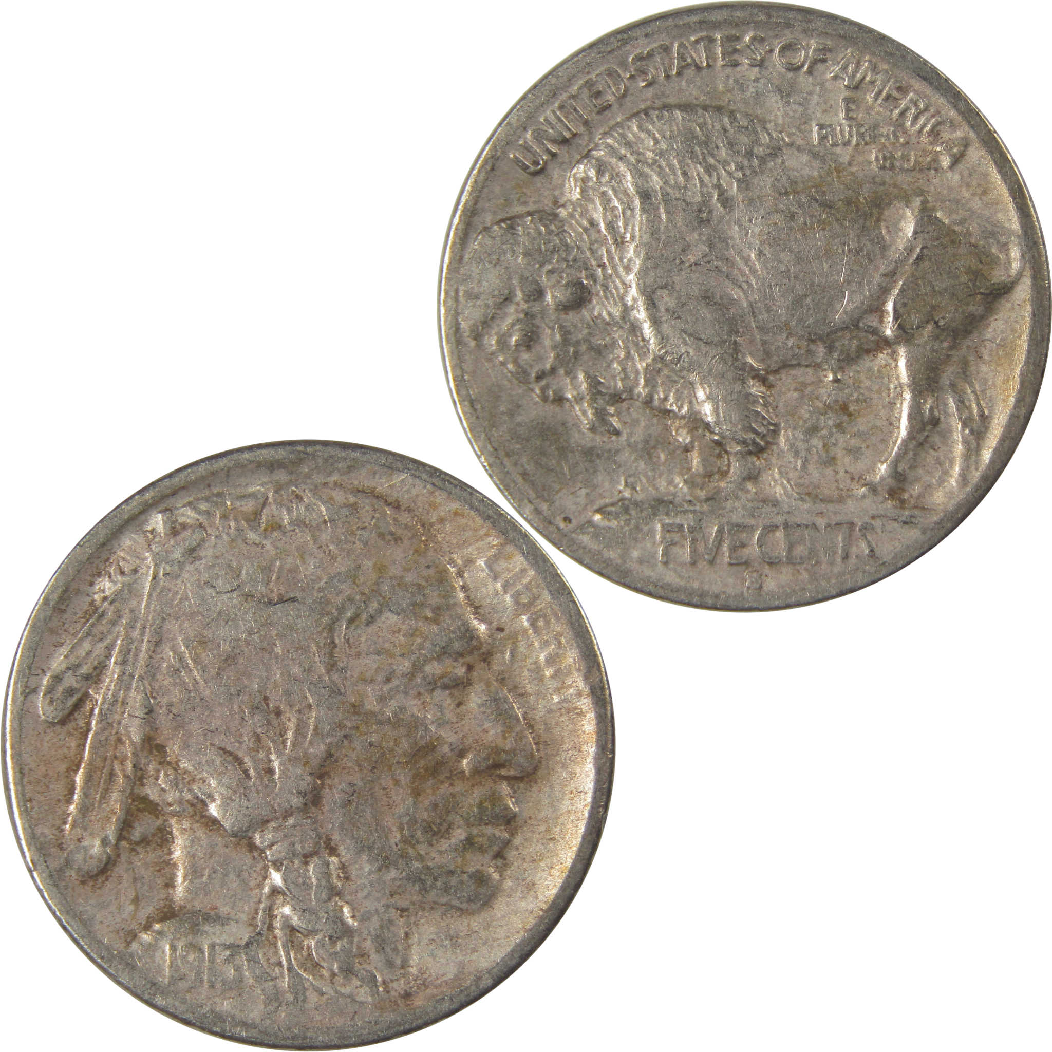 1913 S Type 1 Indian Head Buffalo Nickel F Fine Details SKU:I22905