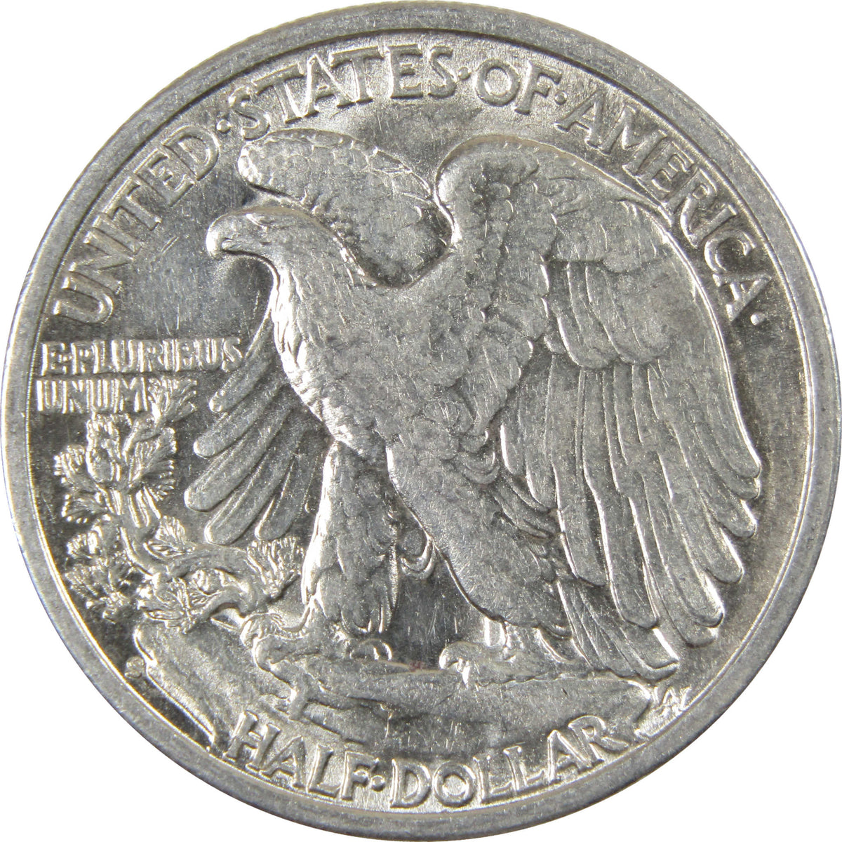 1942 S Liberty Walking Silver 50c Borderline Uncirculated SKU:I28659