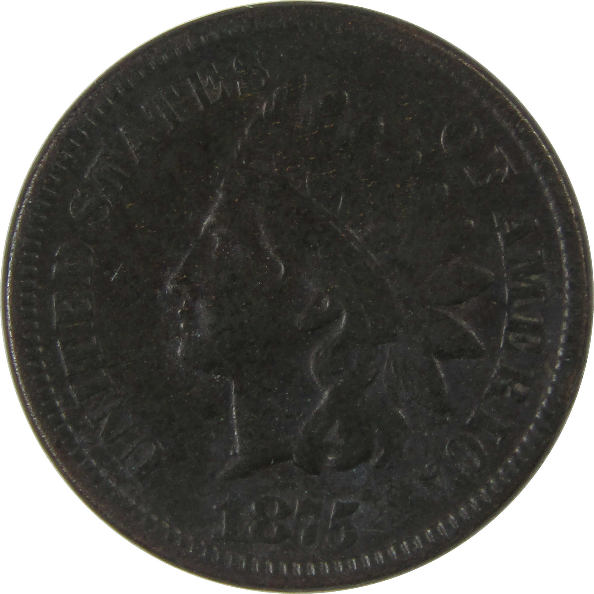 1875 Indian Head Cent F Fine Penny 1c Coin SKU:I23281