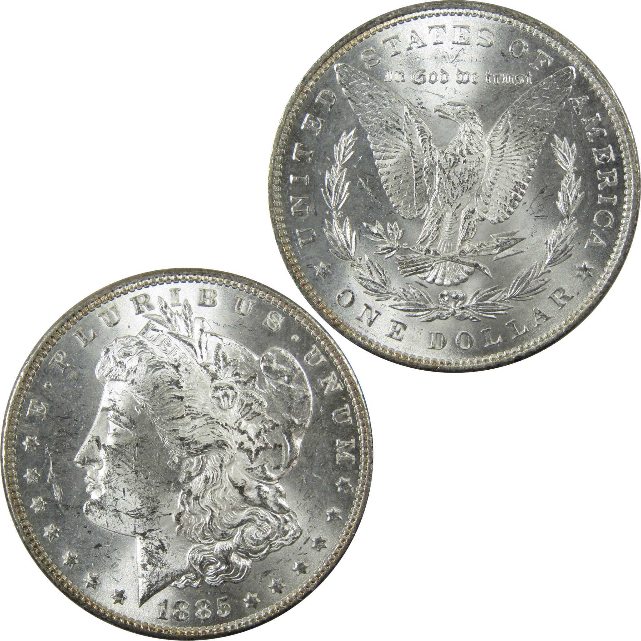 1885 Morgan Silver Dollar Uncirculated Mint State $1 Coin SKU:CP1404 - Morgan coin - Morgan silver dollar - Morgan silver dollar for sale - Profile Coins &amp; Collectibles