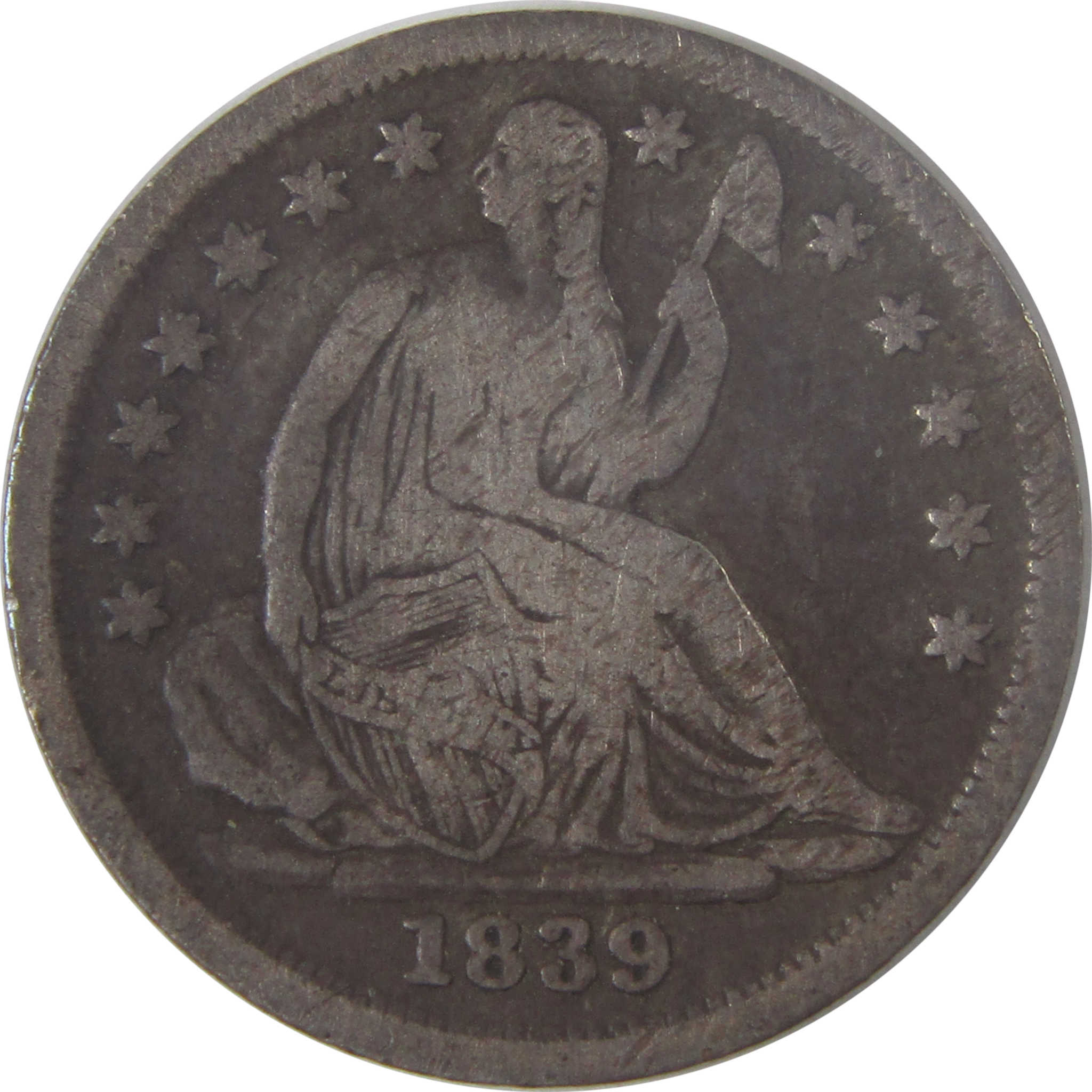 1839 Seated Liberty Half Dime VG Very Good Silver 5c Coin SKU:I17054