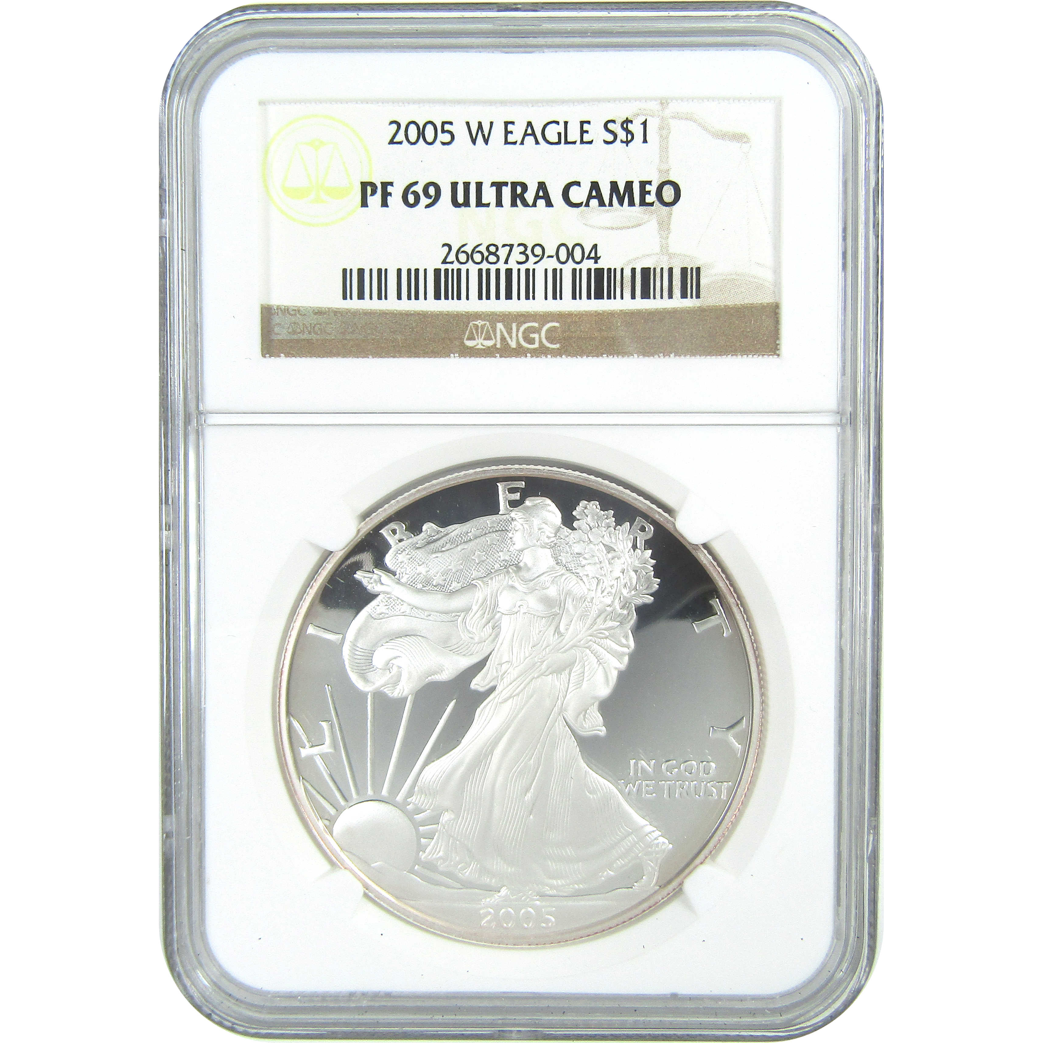 2005 W American Silver Eagle PF 69 UCAM NGC Proof $1 SKU:CPC9583