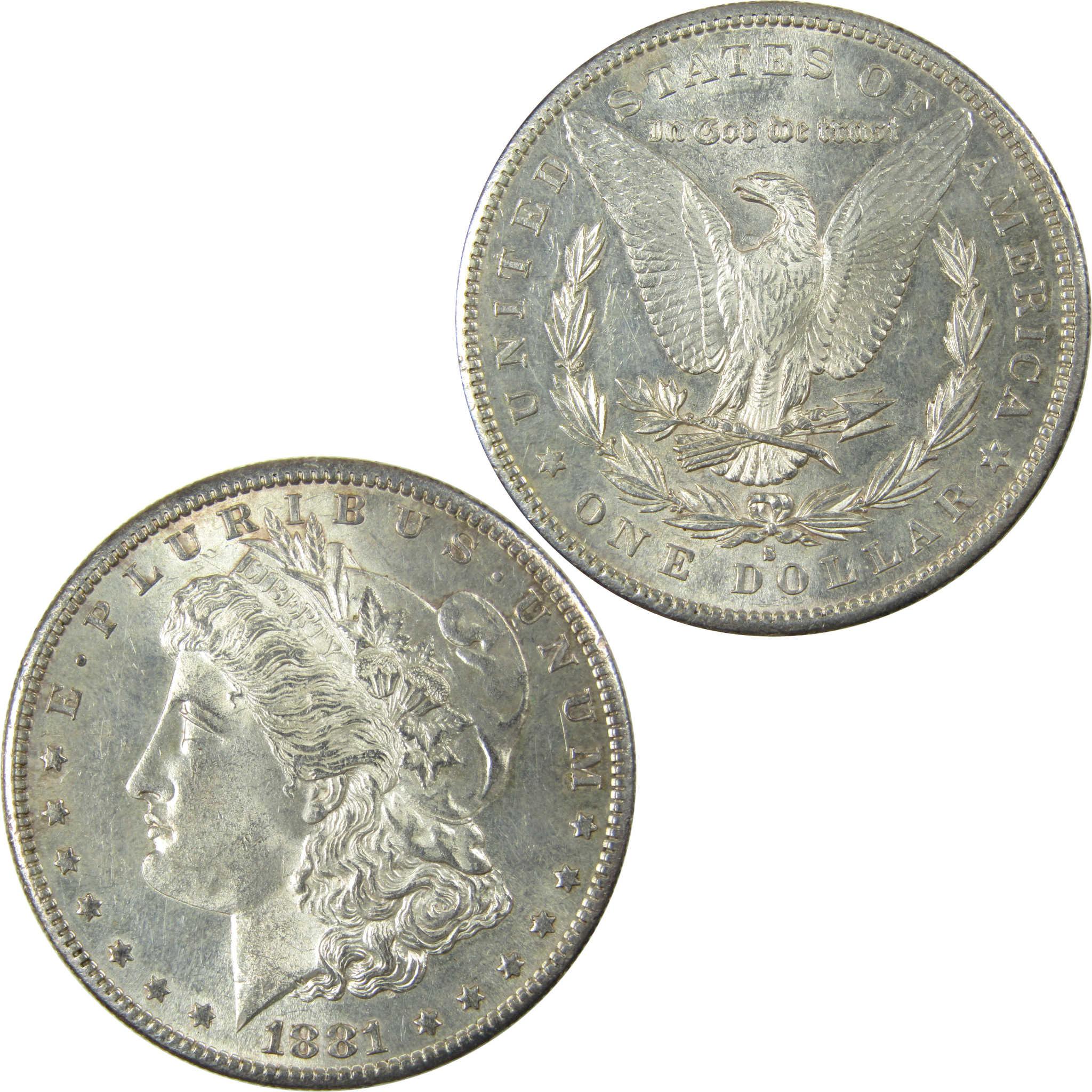 1881 S Morgan Silver Dollar Borderline Uncirculated $1 Coin SKU:I25357 - Morgan coin - Morgan silver dollar - Morgan silver dollar for sale - Profile Coins &amp; Collectibles