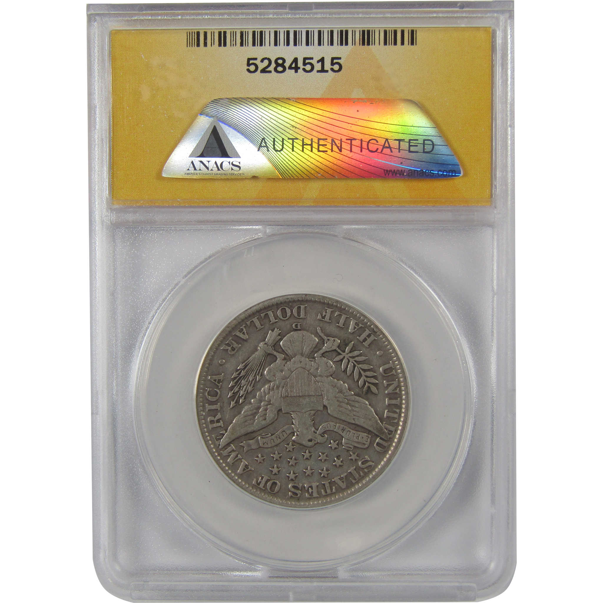 1913 D Barber Half Dollar VF 20 ANACS Silver 50c Coin SKU:I23539