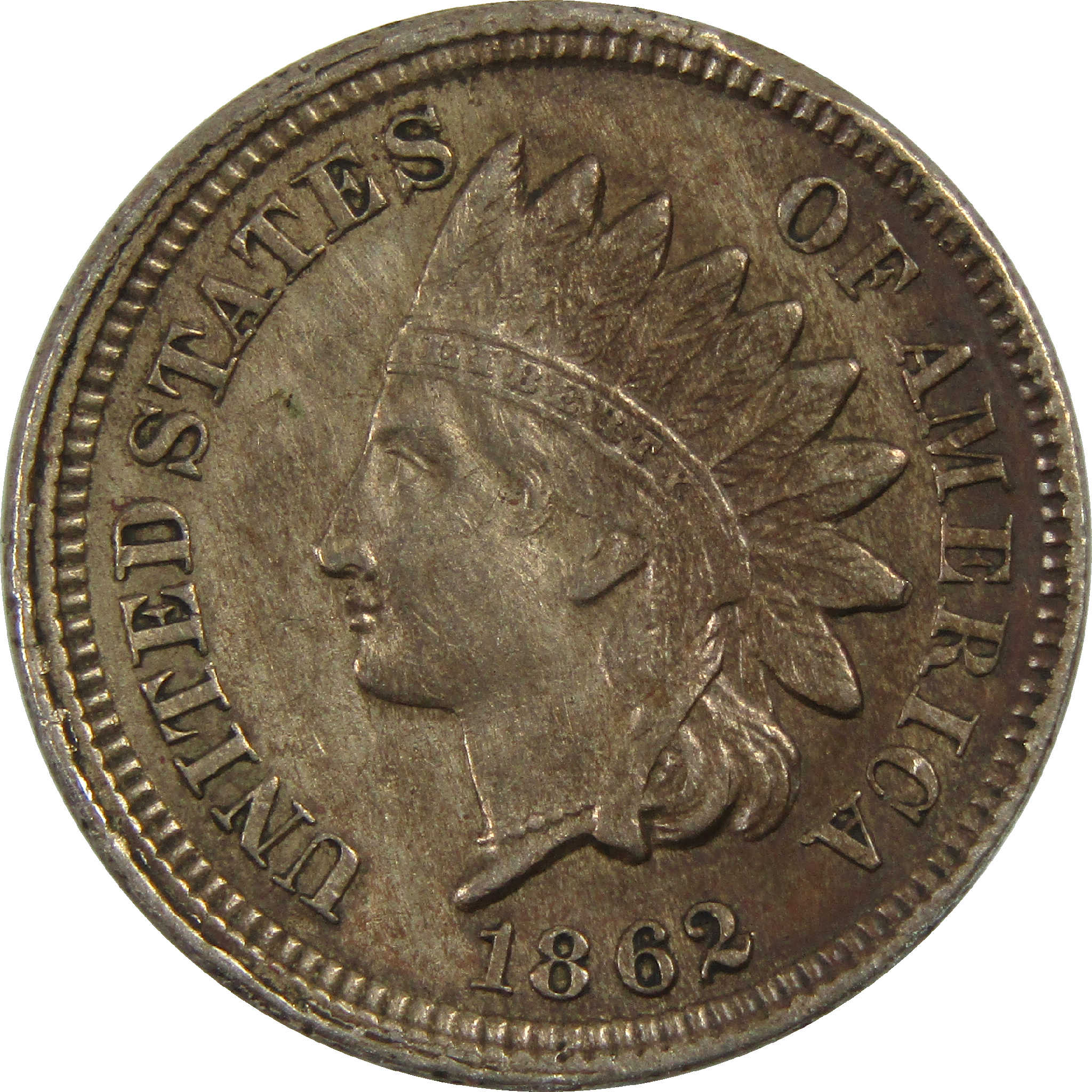 1862 Indian Head Cent XF EF Details Copper-Nickel SKU:I12578