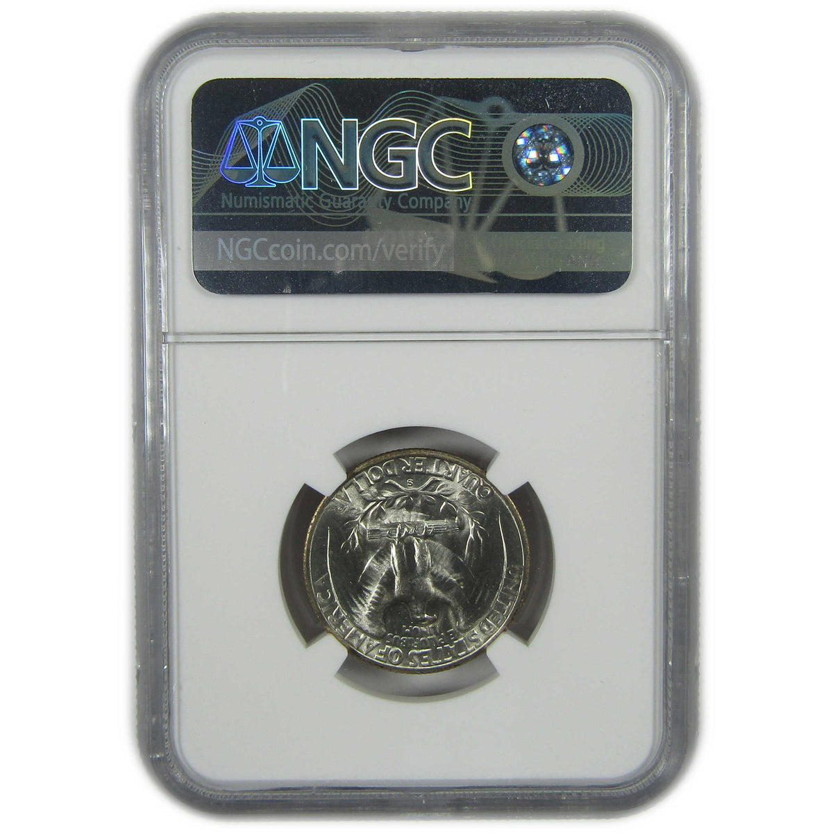 1946 S Washington Silver 25c MS 64 NGC Bag Fragment SKU:I28698