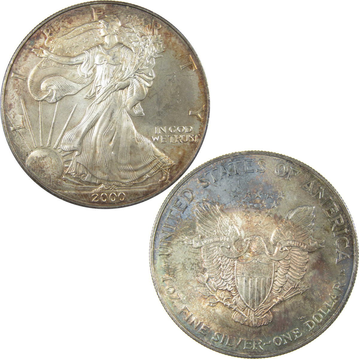 2000 American Silver Eagle Uncirculated Mint State $1 Coin SKU:CP1517