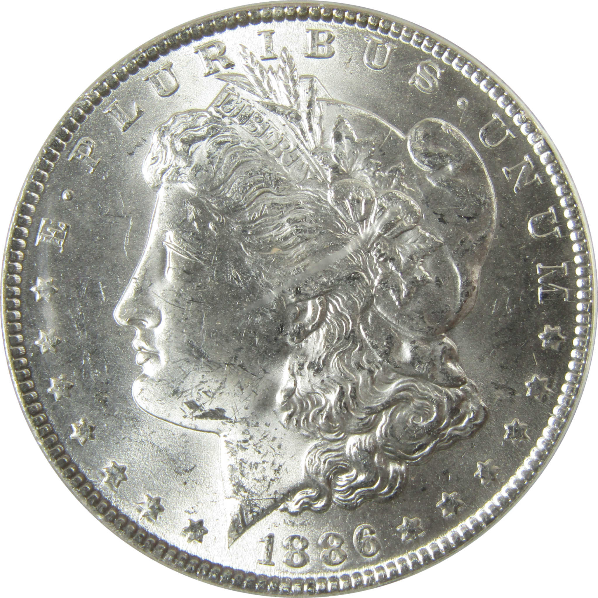 1886 Morgan Silver Dollar MS 63 ANACS Uncirculated $1 Coin SKU:I28307