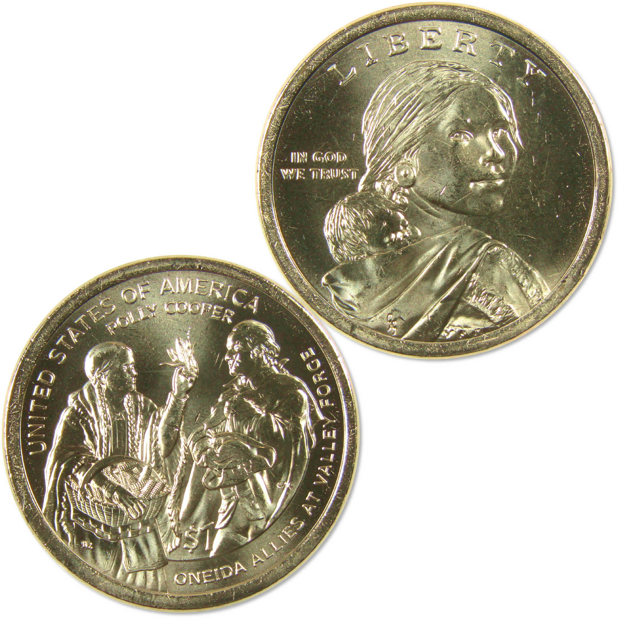 2026 P Polly Cooper Oneida Allies Native American Dollar Uncirculated