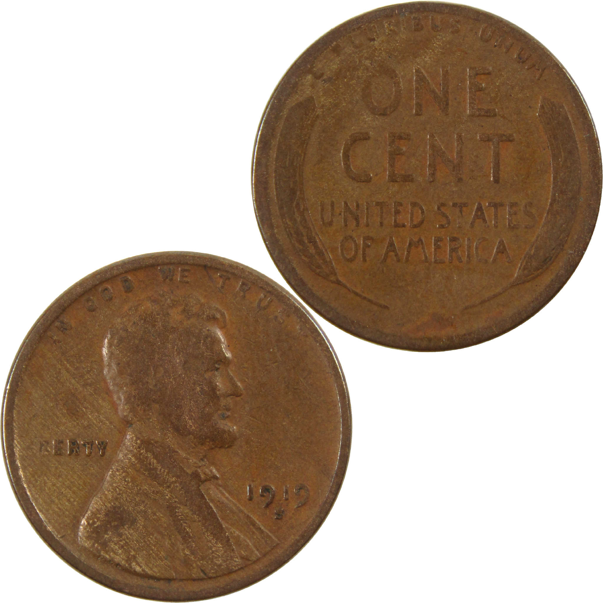 1919 S Lincoln Wheat Cent G Good Penny 1c Coin