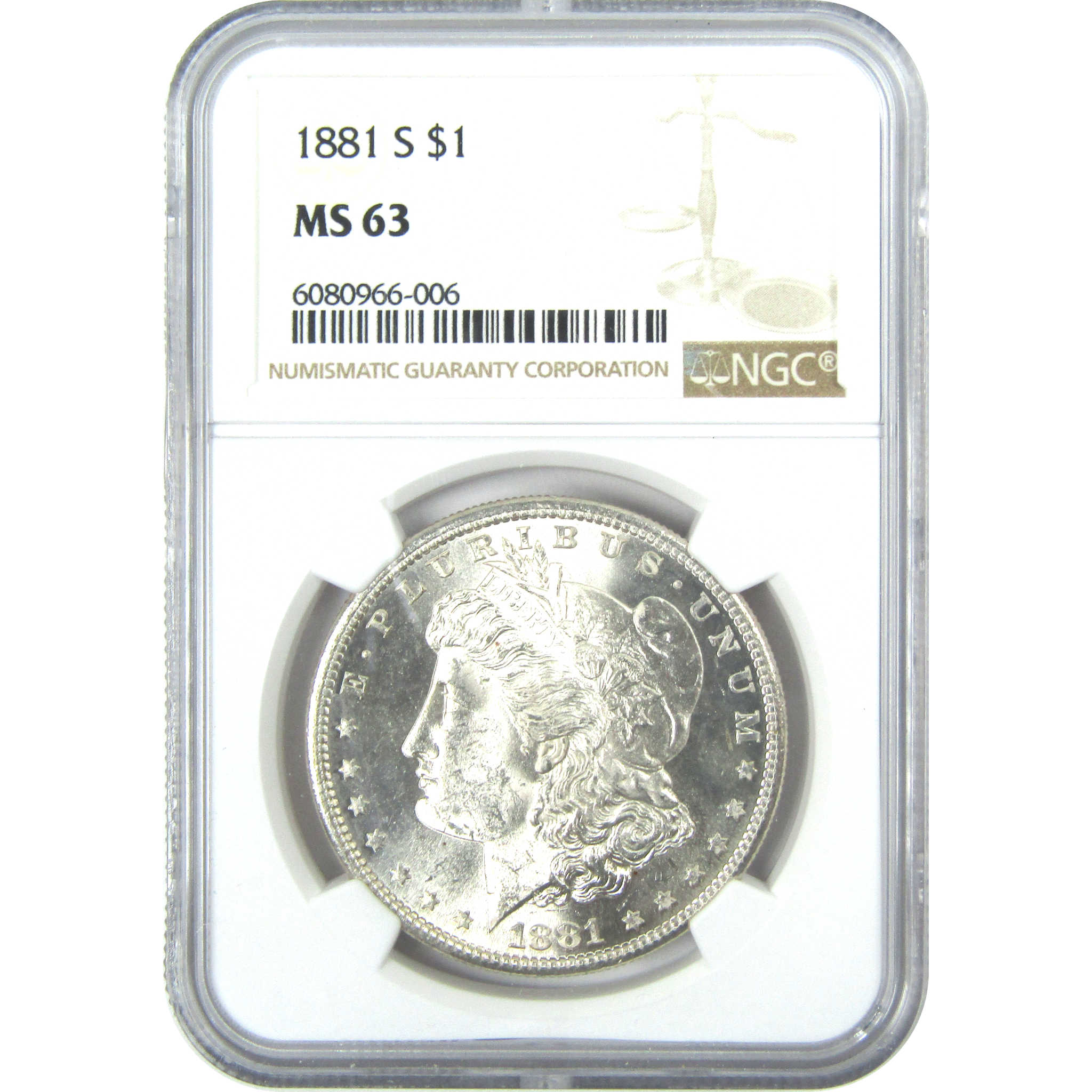 1881 S Morgan Dollar MS 63 NGC Silver $1 Uncirculated Coin SKU:I16021 - Morgan coin - Morgan silver dollar - Morgan silver dollar for sale - Profile Coins &amp; Collectibles