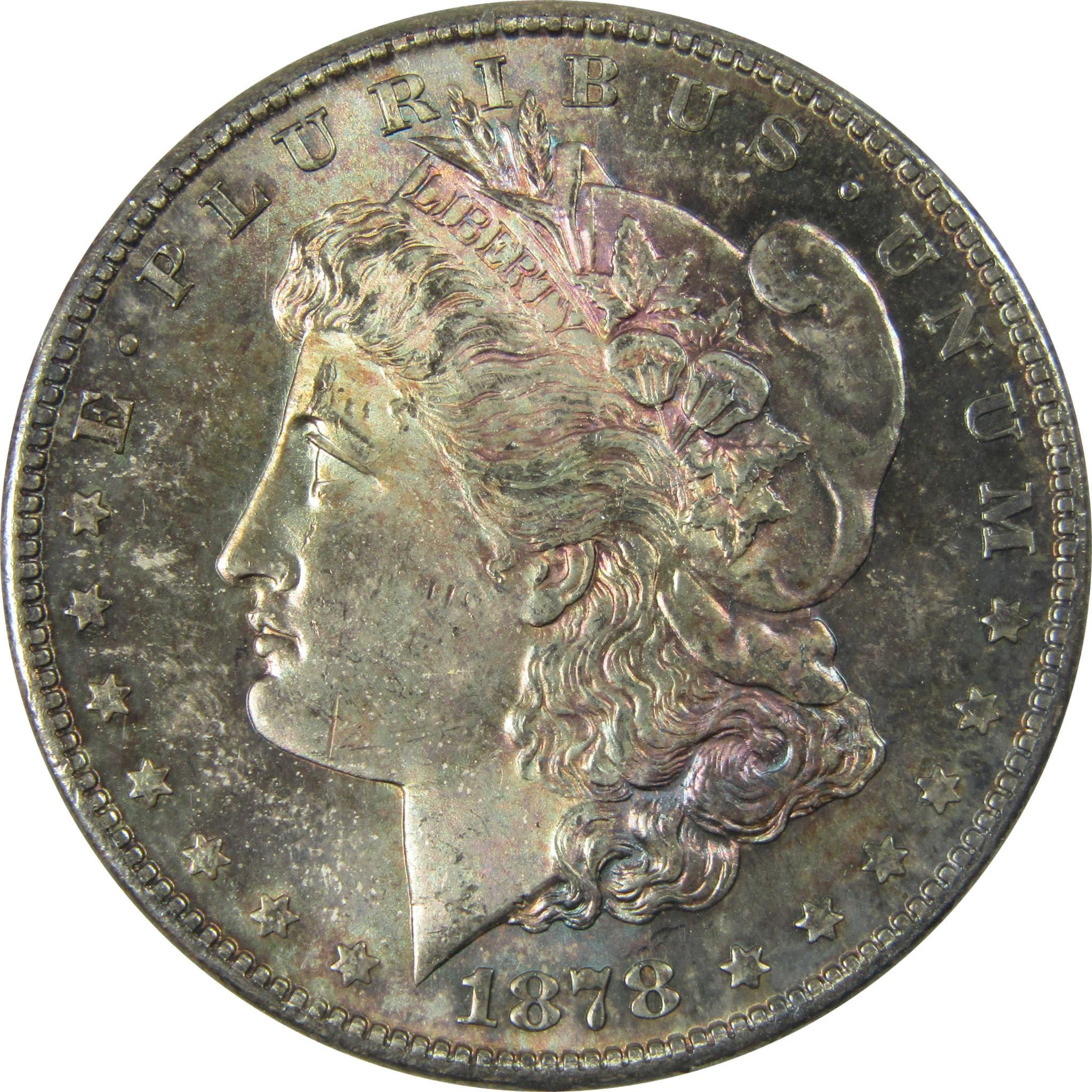 1878 S Morgan Silver Dollar Uncirculated Mint State Toned SKU:I26287