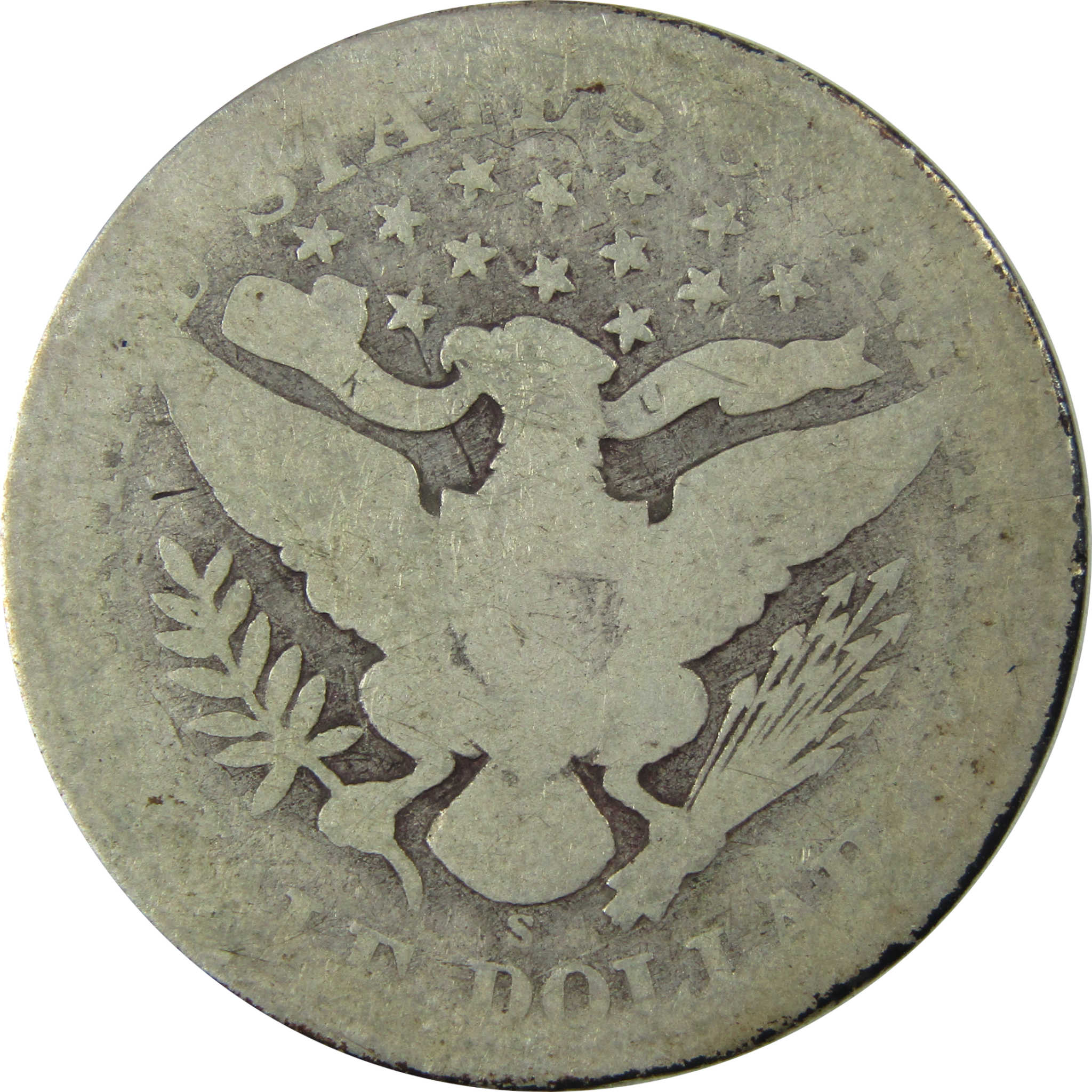 1899 S Barber Silver Half Dollar AG About Good 50c Coin SKU:I25959