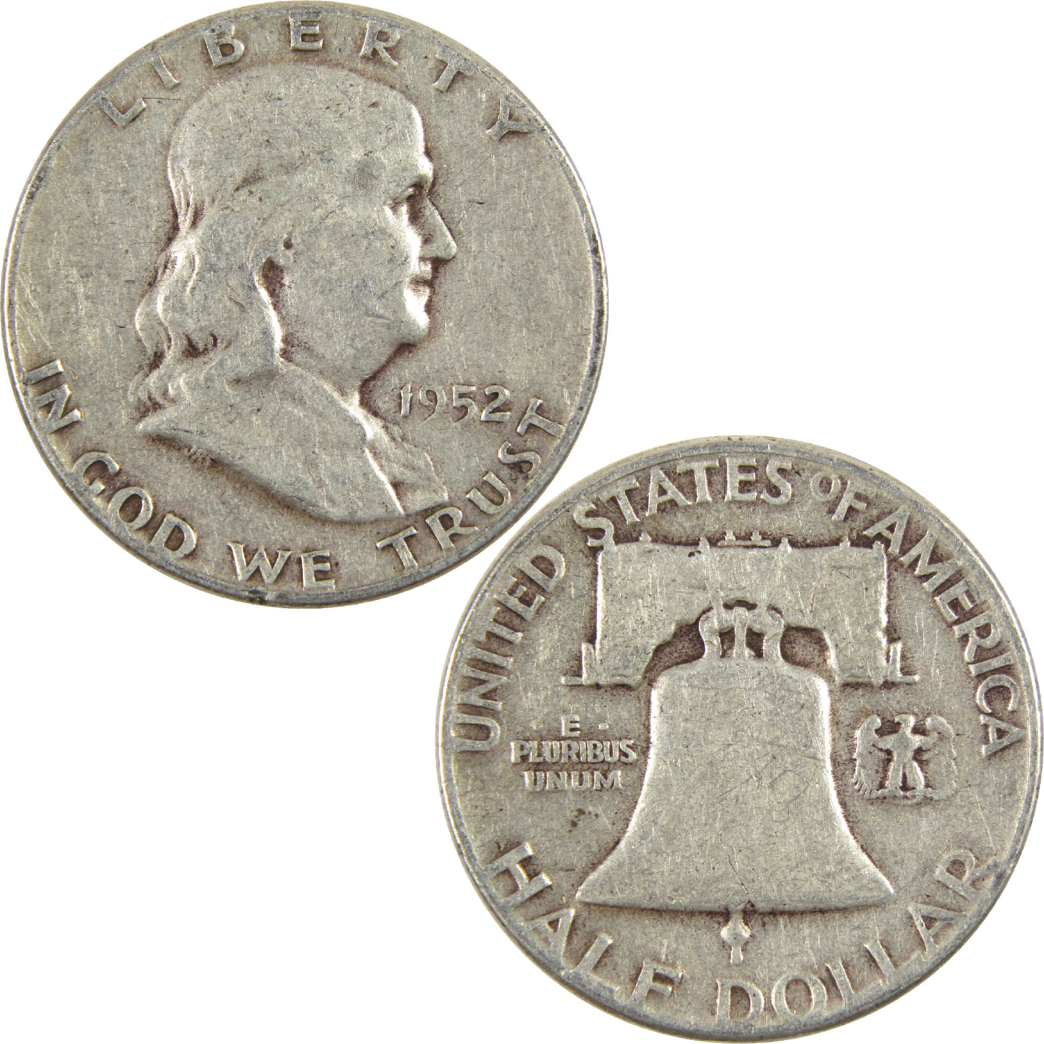 1952 Franklin Half Dollar VG Very Good Silver 50c Coin