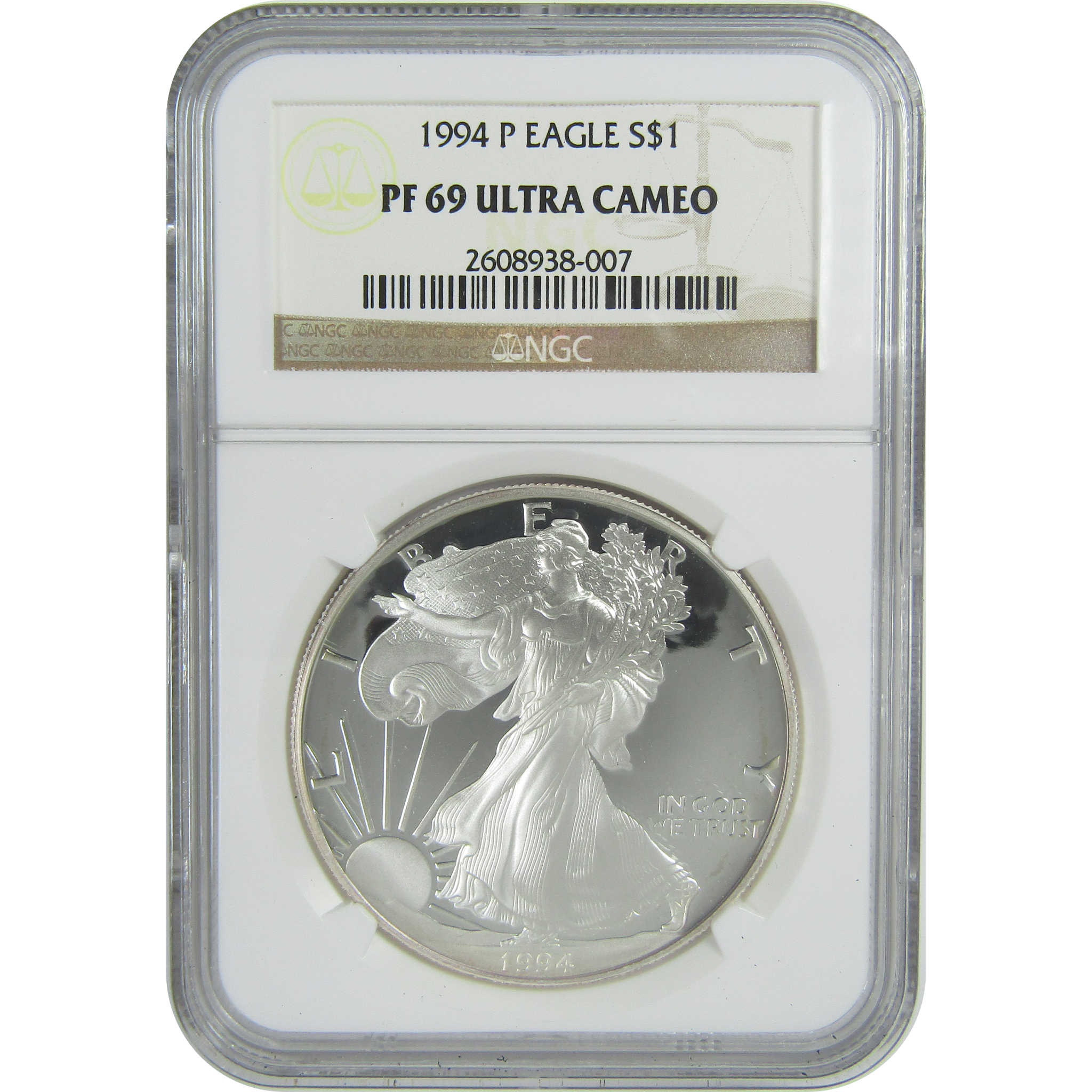 1994 P American Silver Eagle PF 69 UCAM NGC Proof $1 SKU:CPC9476