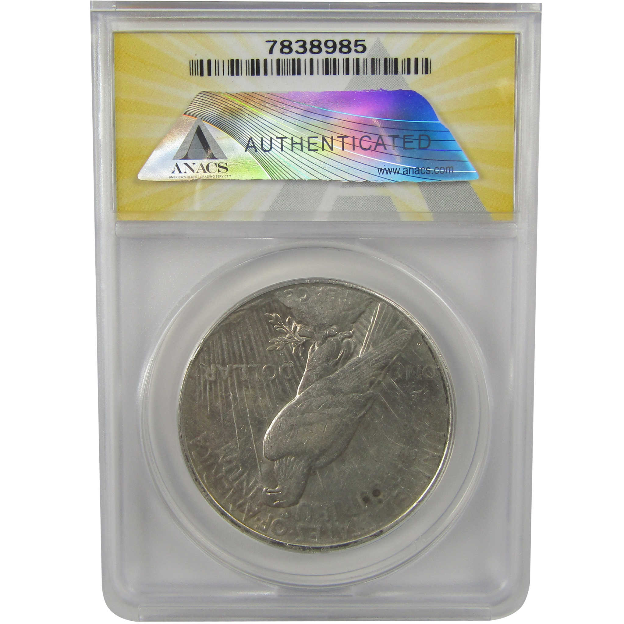 1927 D Peace Dollar AU 53 Details ANACS Silver $1 Coin SKU:I22377