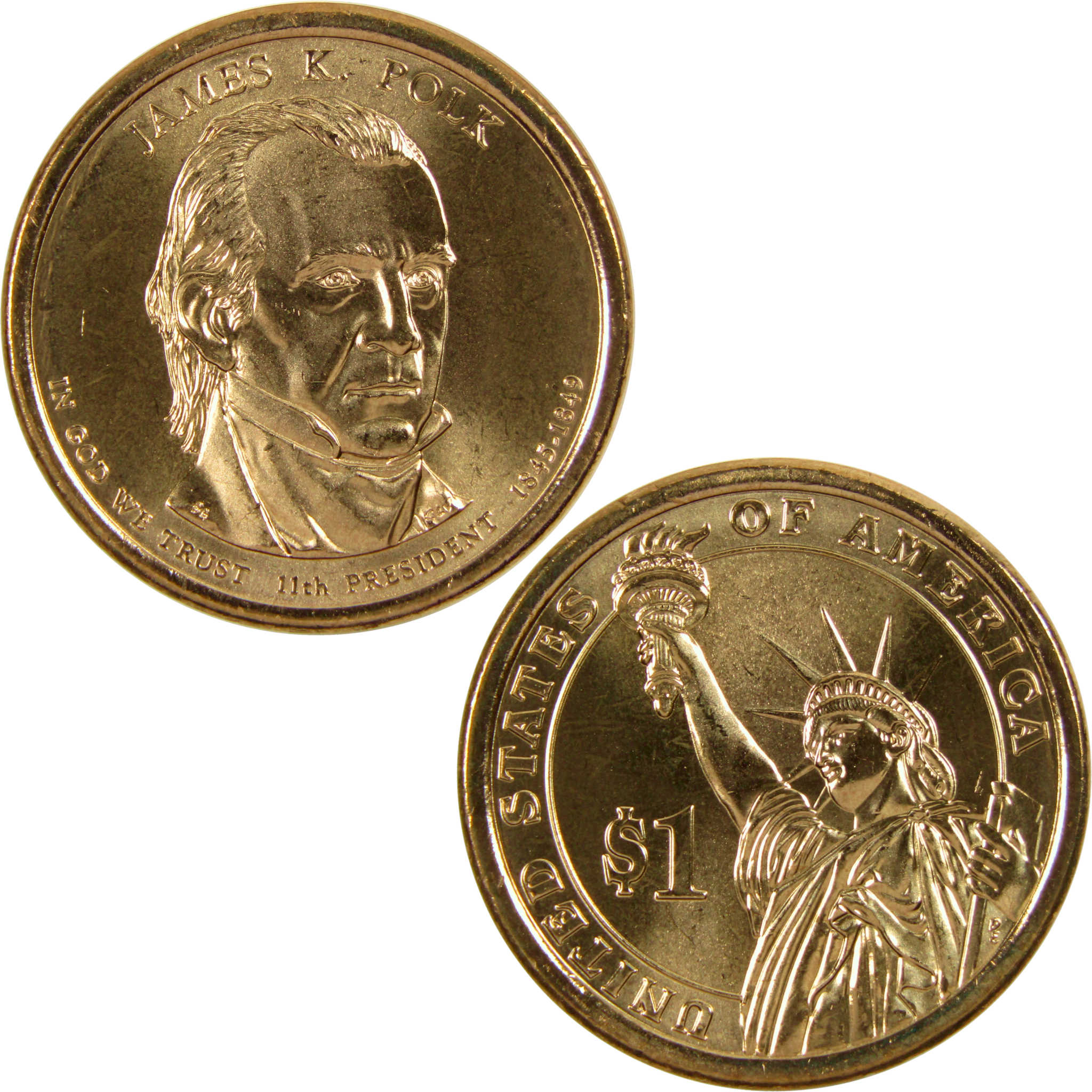 2009 D James K Polk Presidential Dollar BU Uncirculated $1 Coin