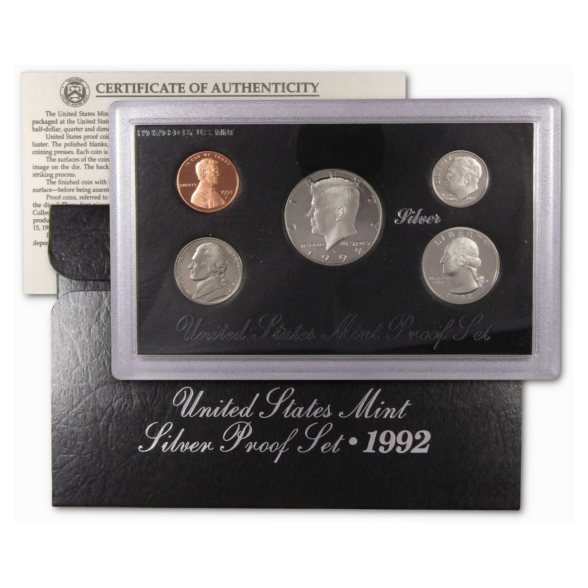 1992 Silver Proof Set U.S. Mint Original Government Packaging OGP COA
