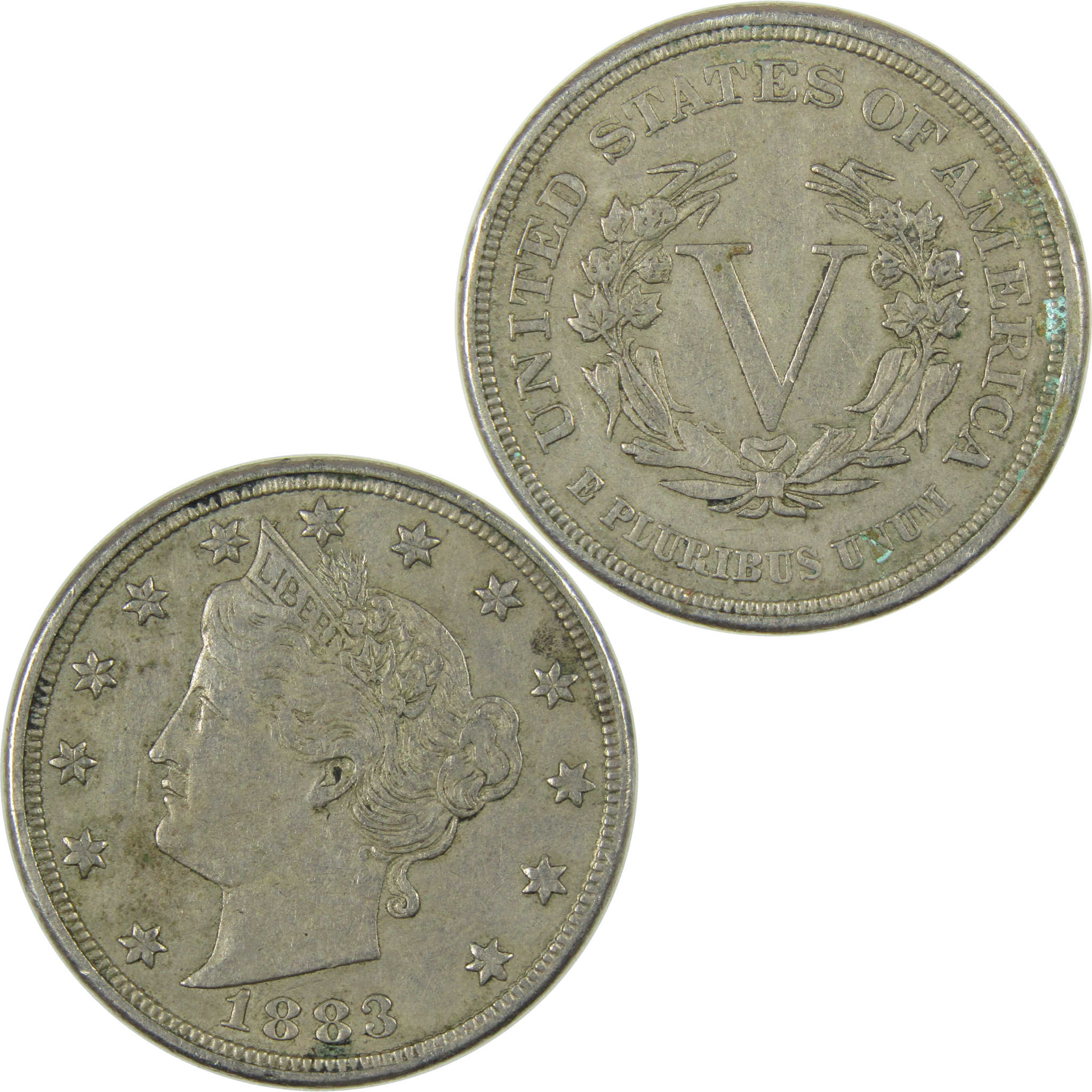 1883 No Cents Liberty Head V Nickel VF Very Fine 5c Coin SKU:I27240