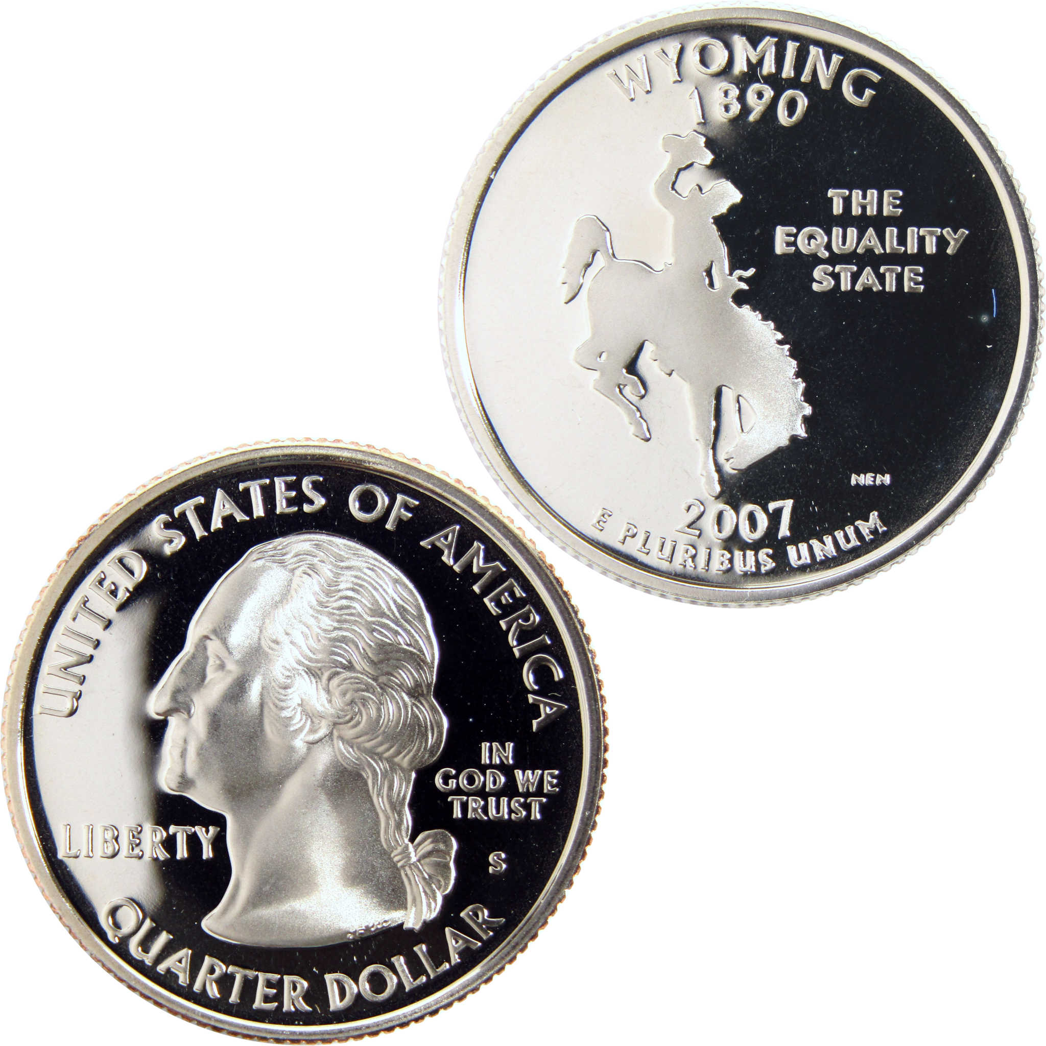 2007 S Wyoming State Quarter Clad 25c Proof Coin