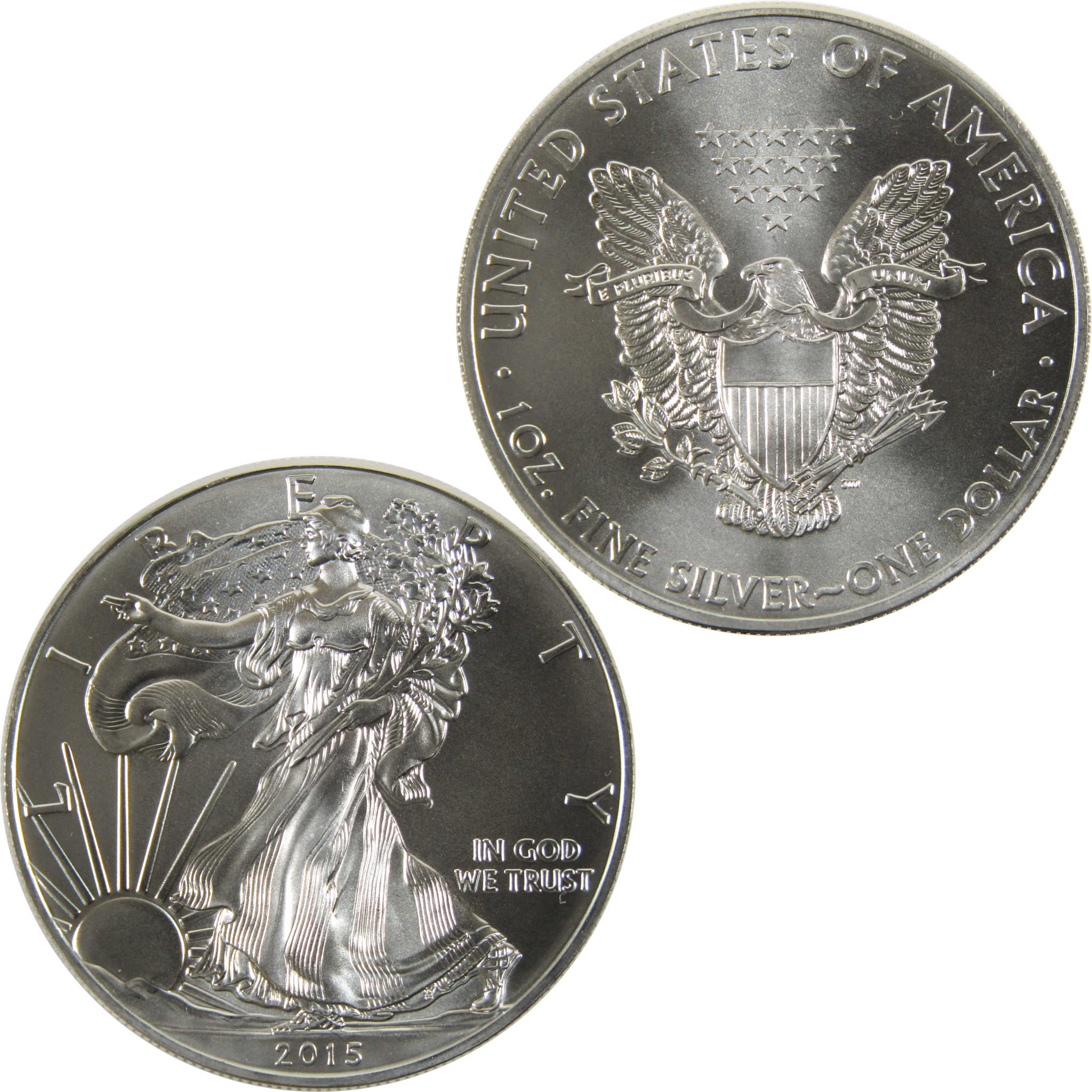 2015 American Eagle BU Uncirculated 1 oz .999 Silver Bullion $1 Coin