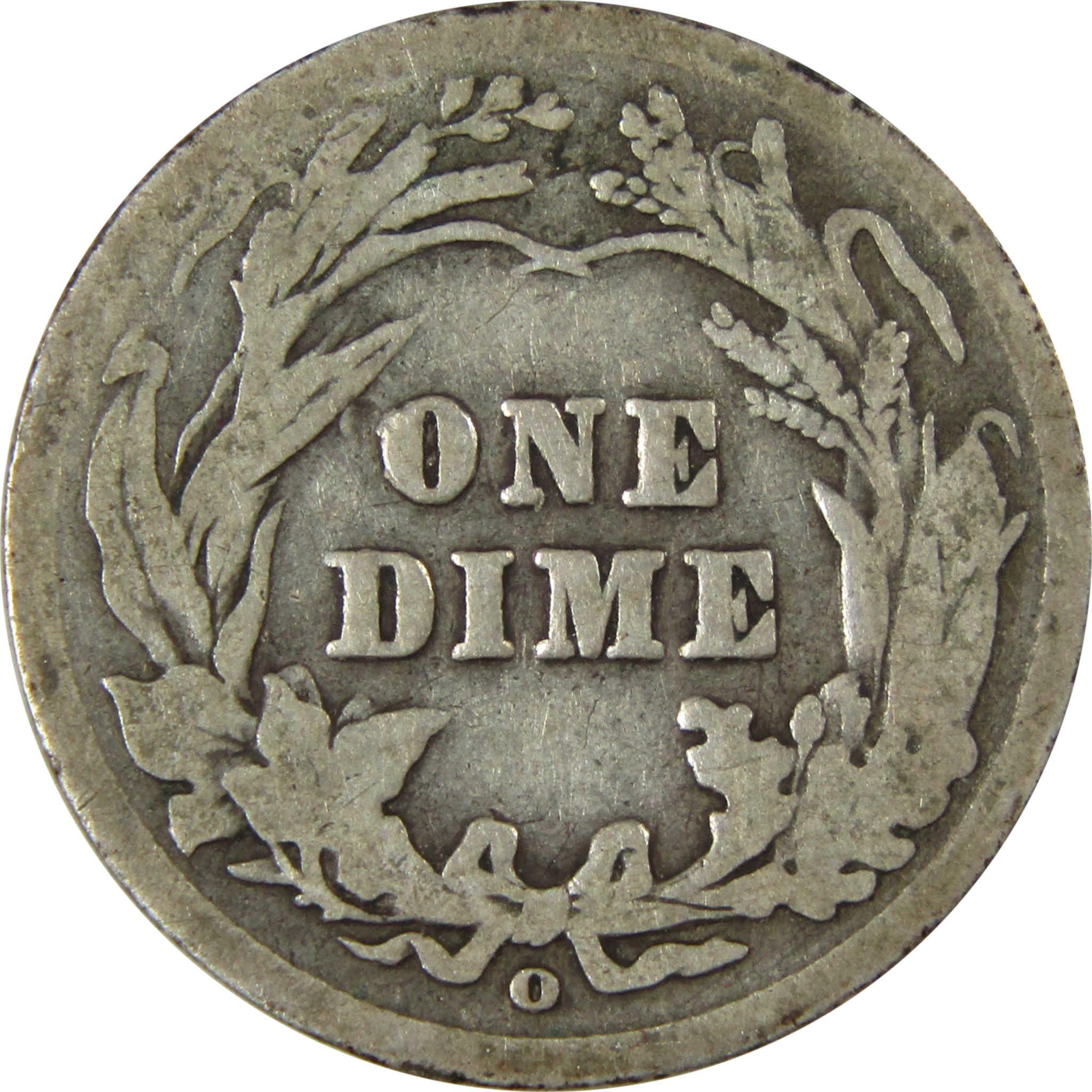 1905 O Micro O Barber Silver Dime G Good Details 10c Coin SKU:I26614