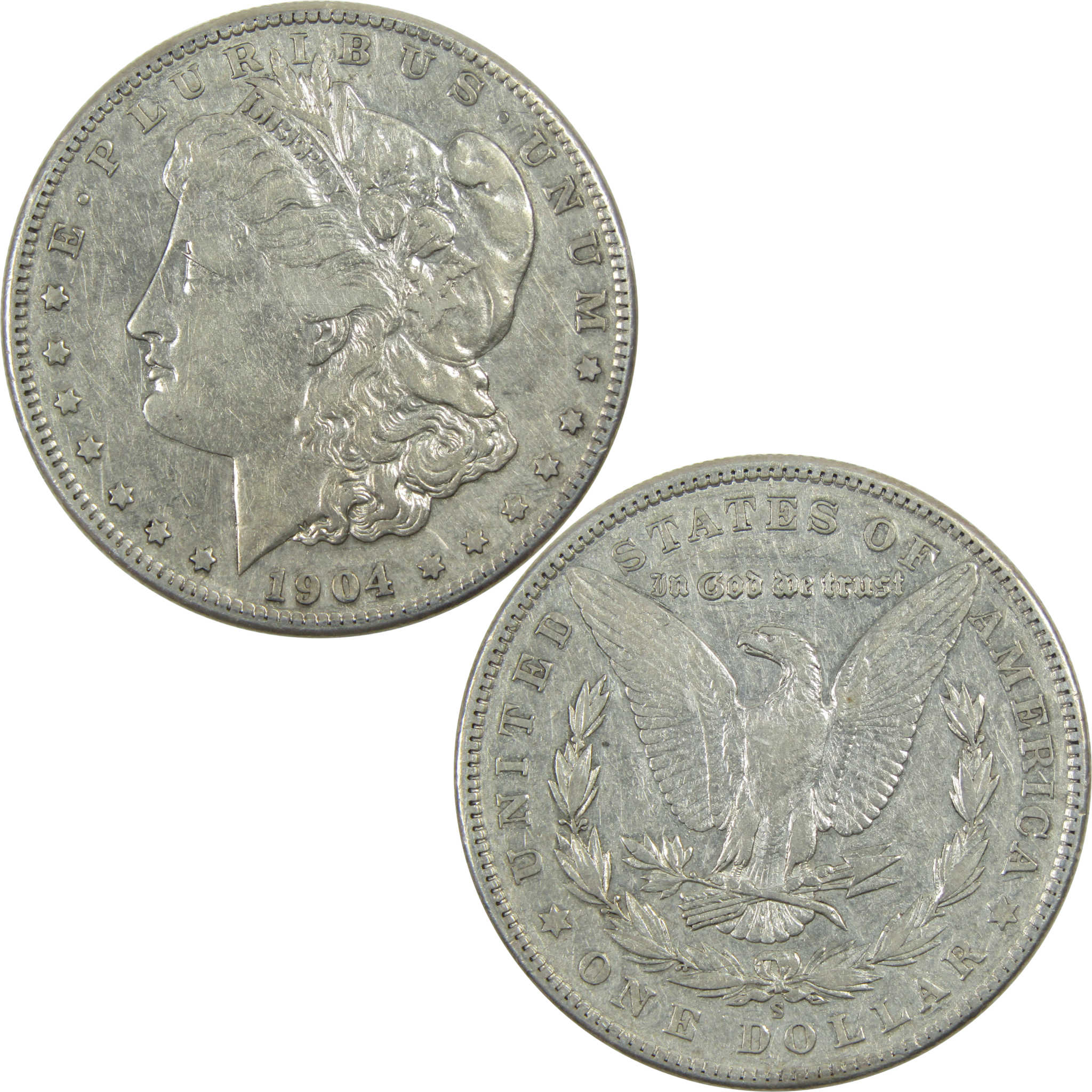 1904 S Morgan Dollar XF EF Extremely Fine Details Silver SKU:I13122 - Morgan coin - Morgan silver dollar - Morgan silver dollar for sale - Profile Coins &amp; Collectibles