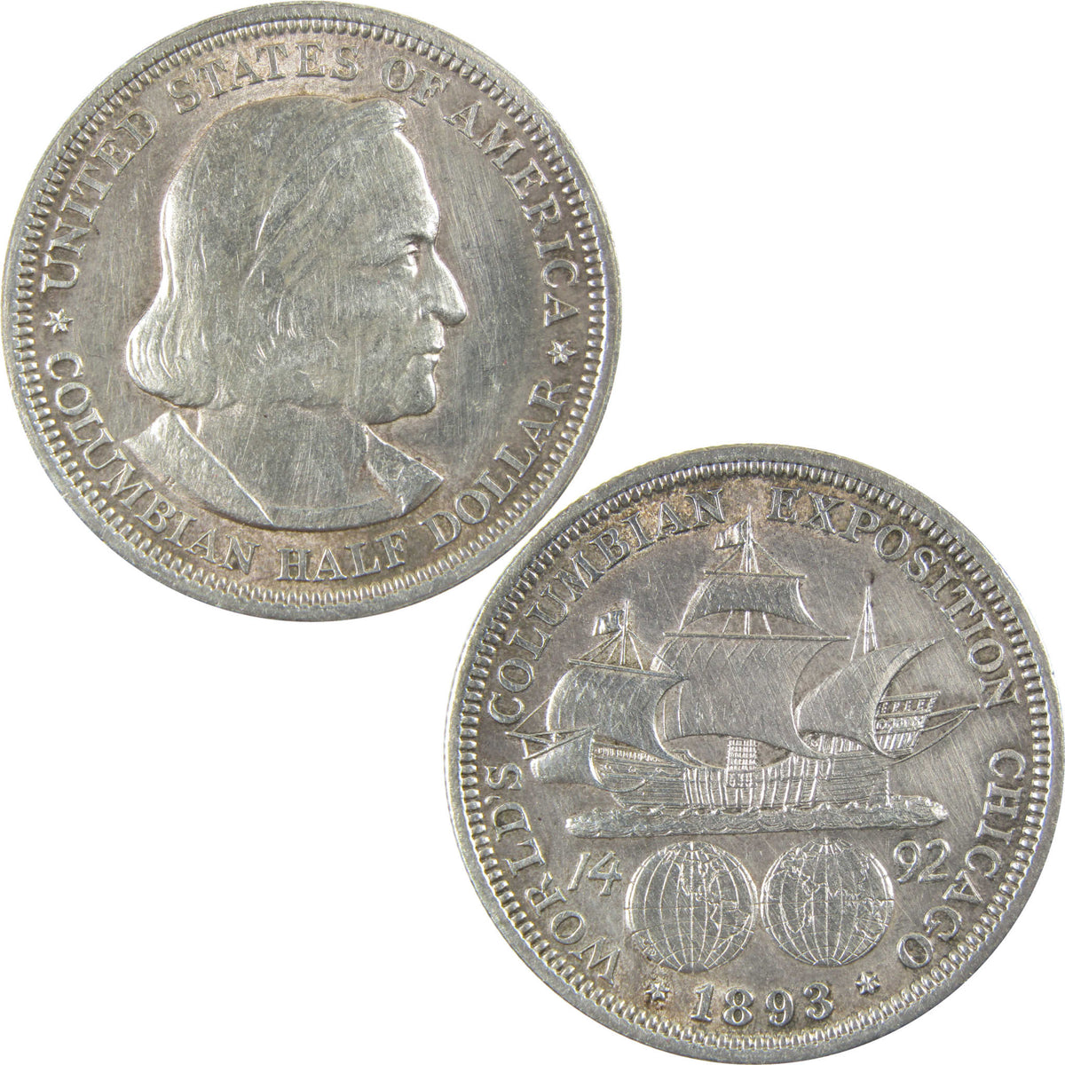 1893 Columbian Exposition Silver 50c XF EF Extremely Fine Details SKU:CP1798
