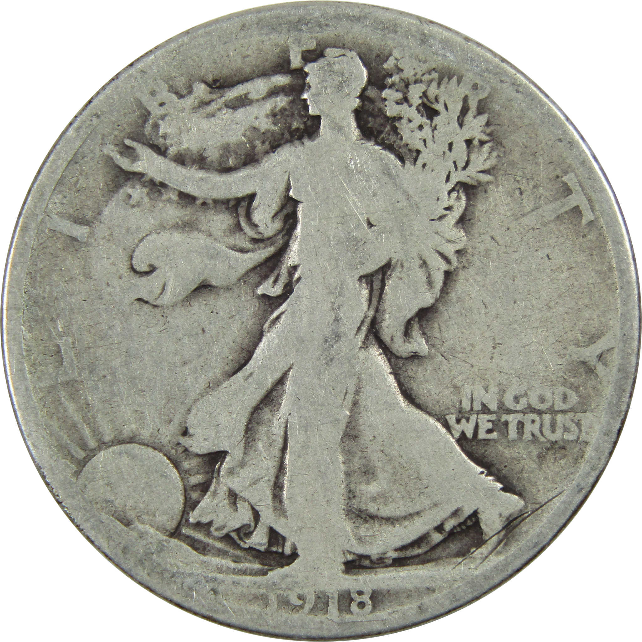 1918 Liberty Walking Half Dollar AG About Good Silver SKU:I13049