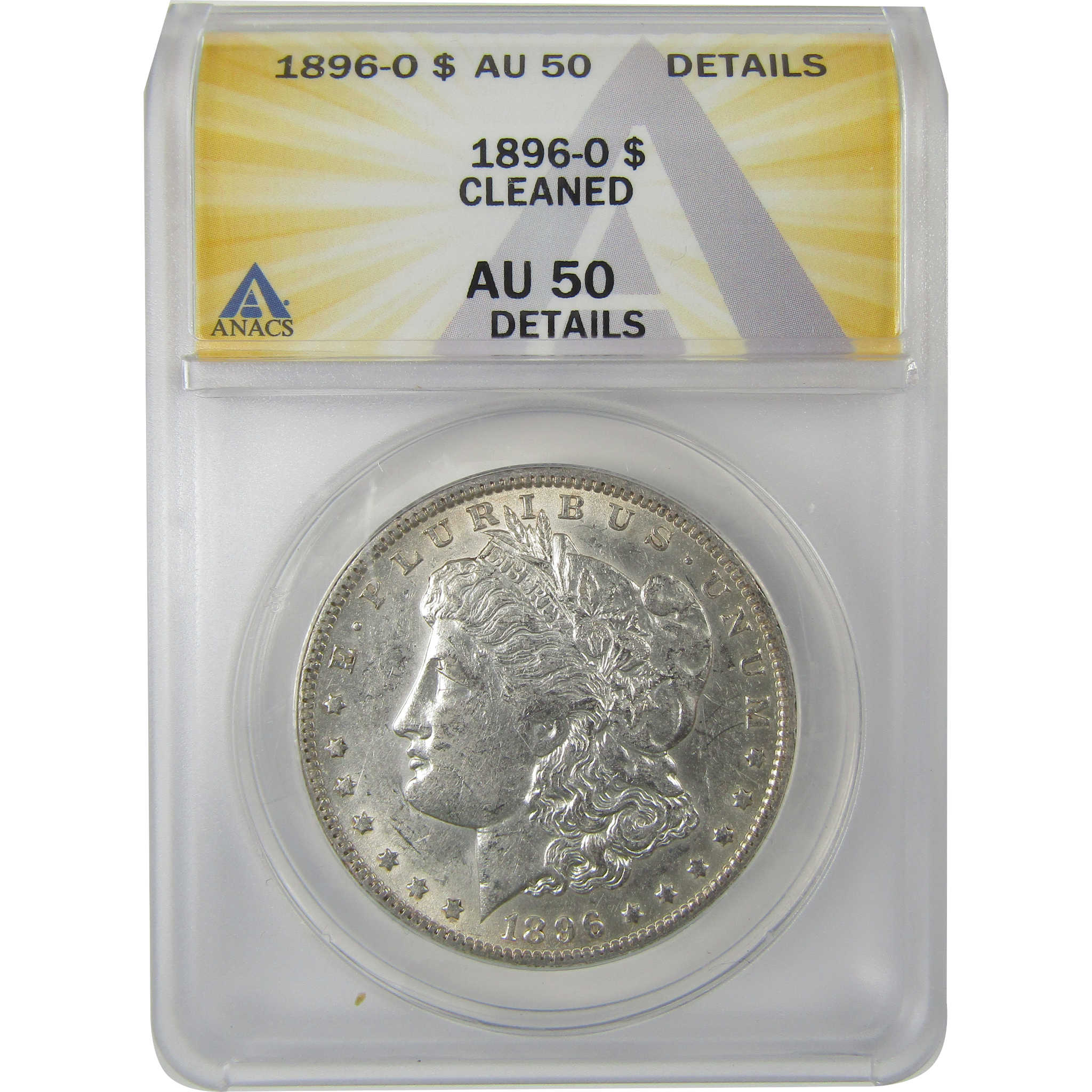 1896 O Morgan Dollar AU 50 Details ANACS Silver $1 Coin SKU:I18954 - Morgan coin - Morgan silver dollar - Morgan silver dollar for sale - Profile Coins &amp; Collectibles
