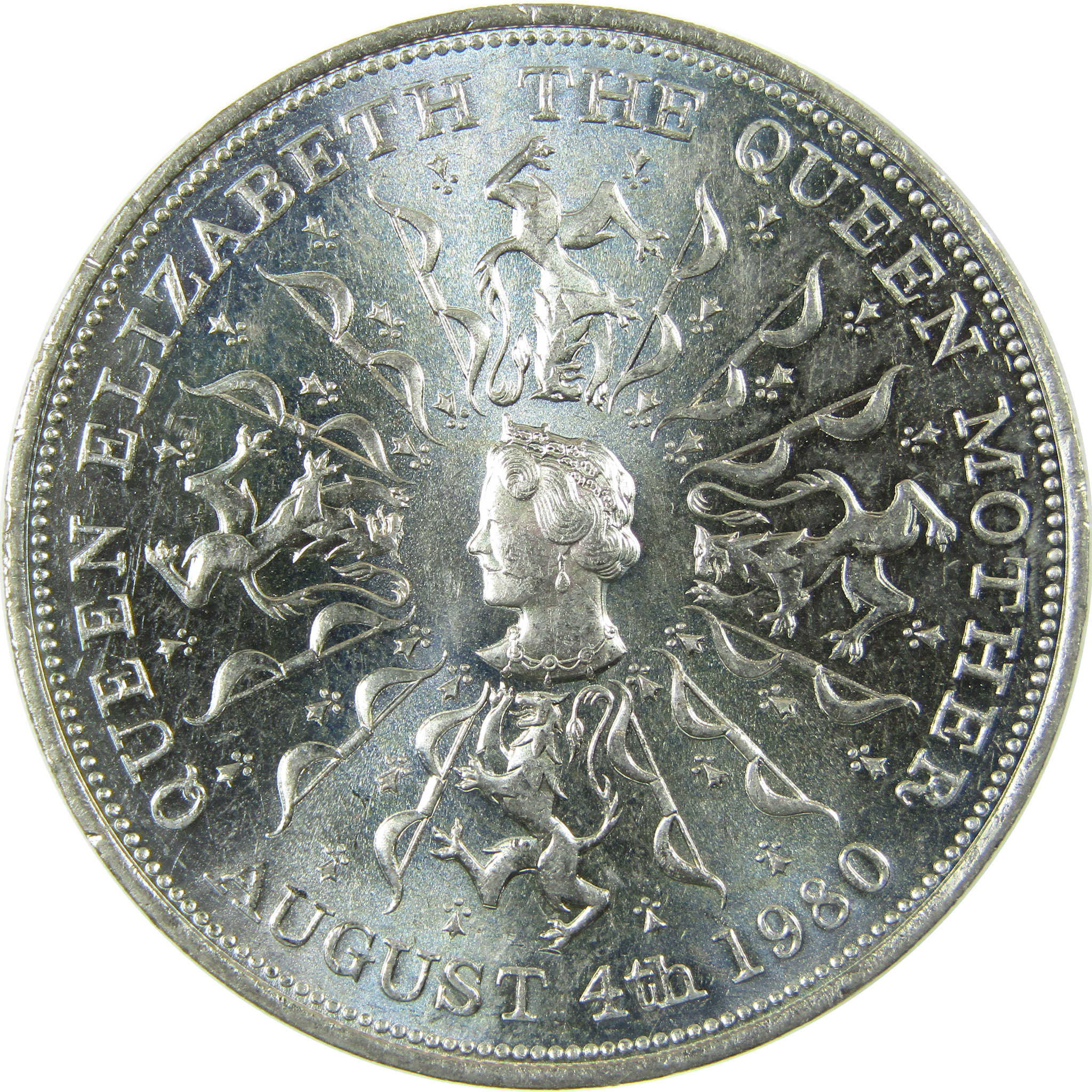 1980 United Kingdom 80th Birthday Queen Mother 25 Pence Circulated