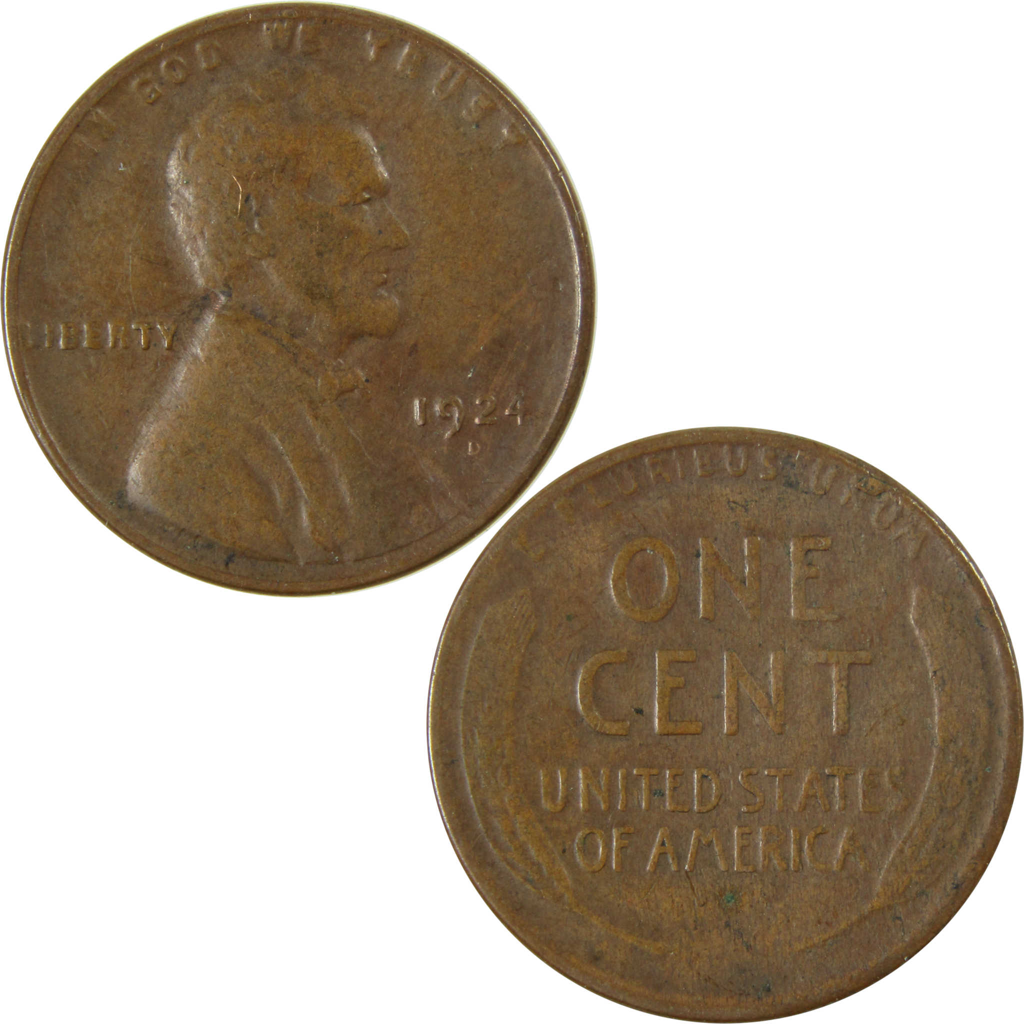 1924 D Lincoln Wheat Cent G Good Penny 1c Coin Collectible SKU:I26302