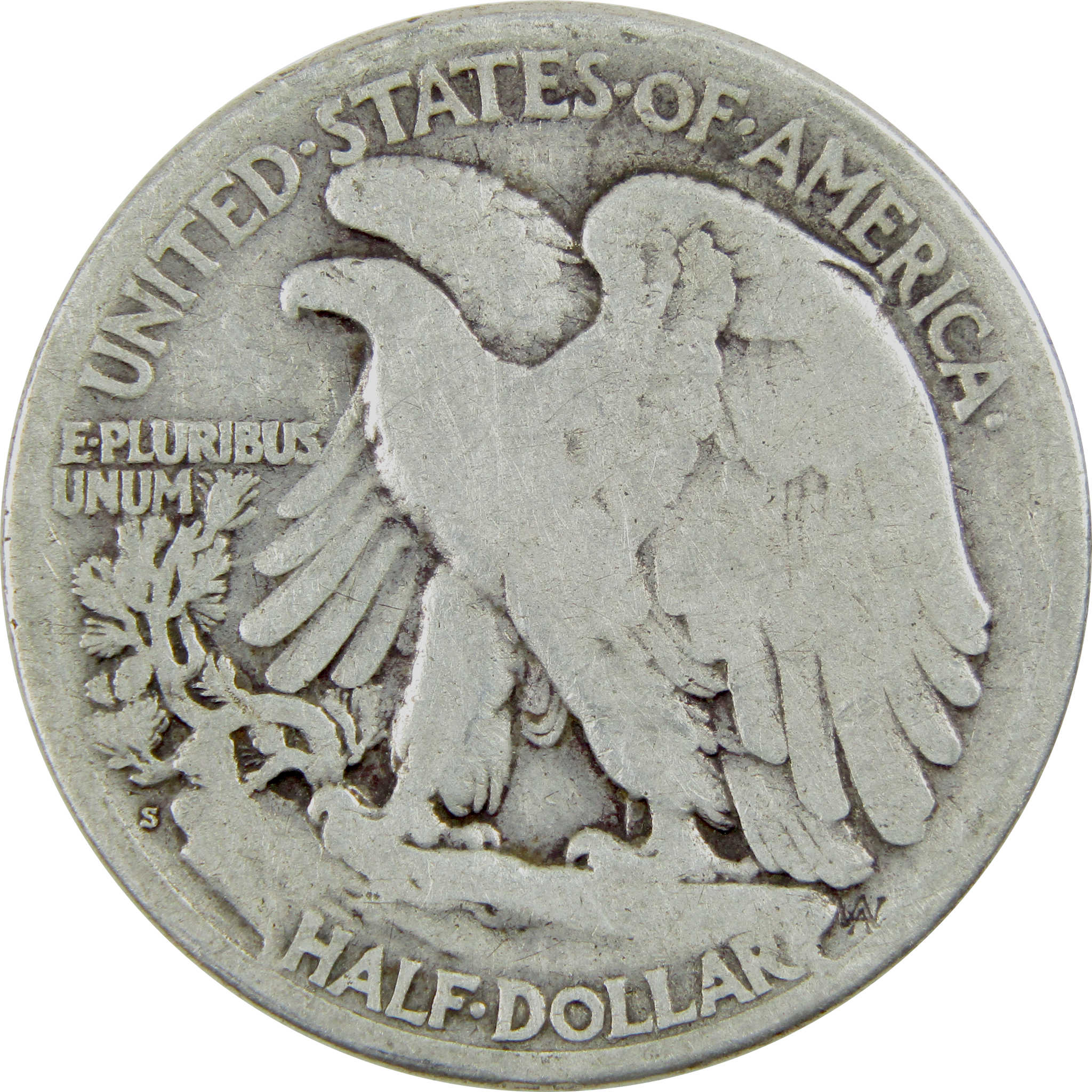 1918 S Liberty Walking Half Dollar G Good Silver 50c Coin SKU:I13061