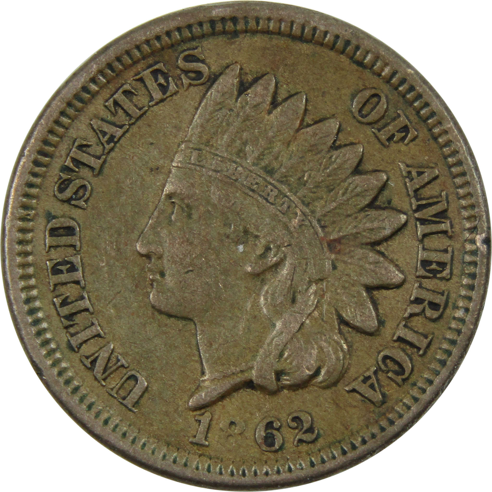 1862 Indian Head Cent XF EF Extremely Fine Copper-Nickel 1c SKU:I12438