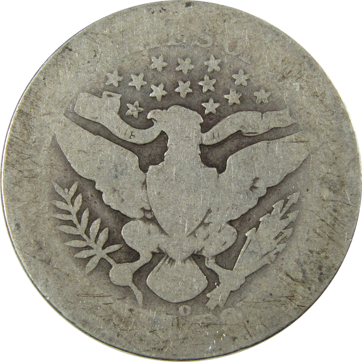1901 O Barber Silver Quarter AG About Good 25c Coin SKU:I28529
