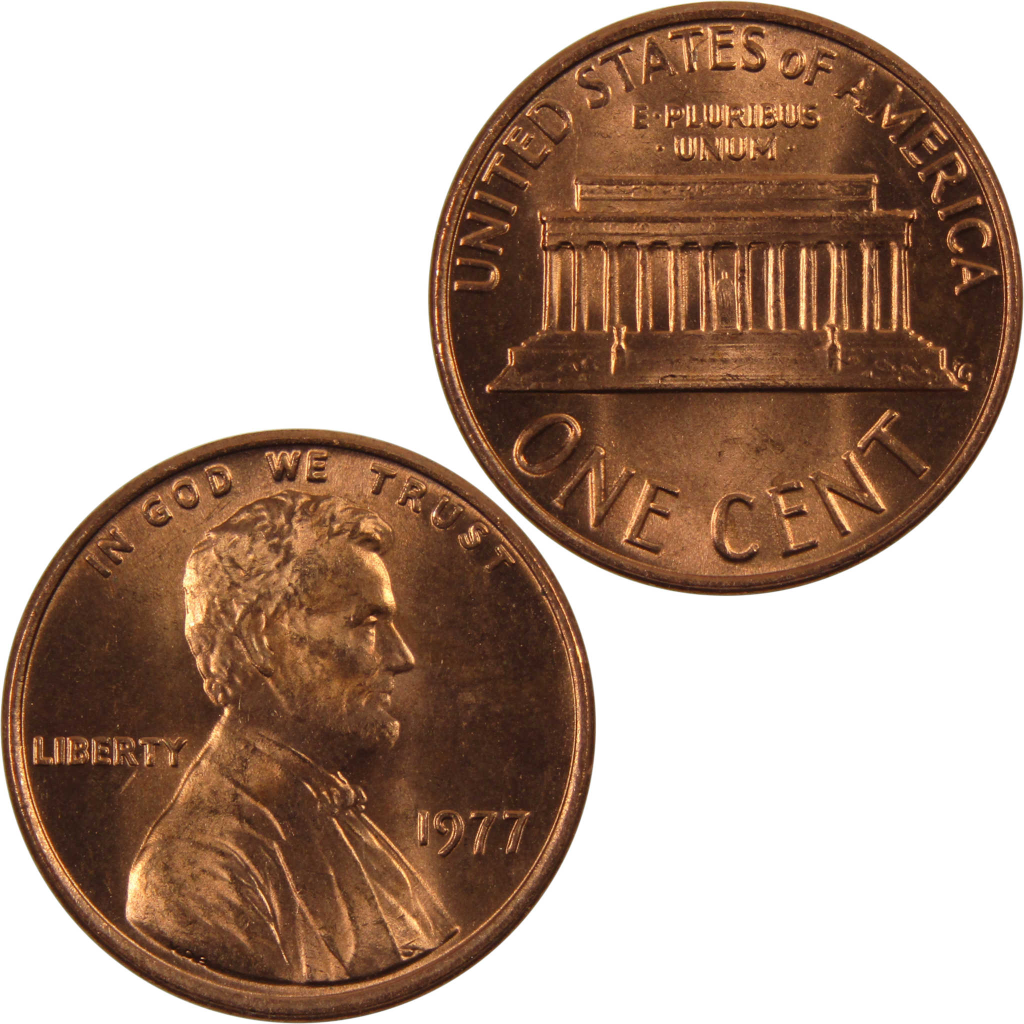 1977 Lincoln Memorial Cent BU Uncirculated Penny 1c Coin