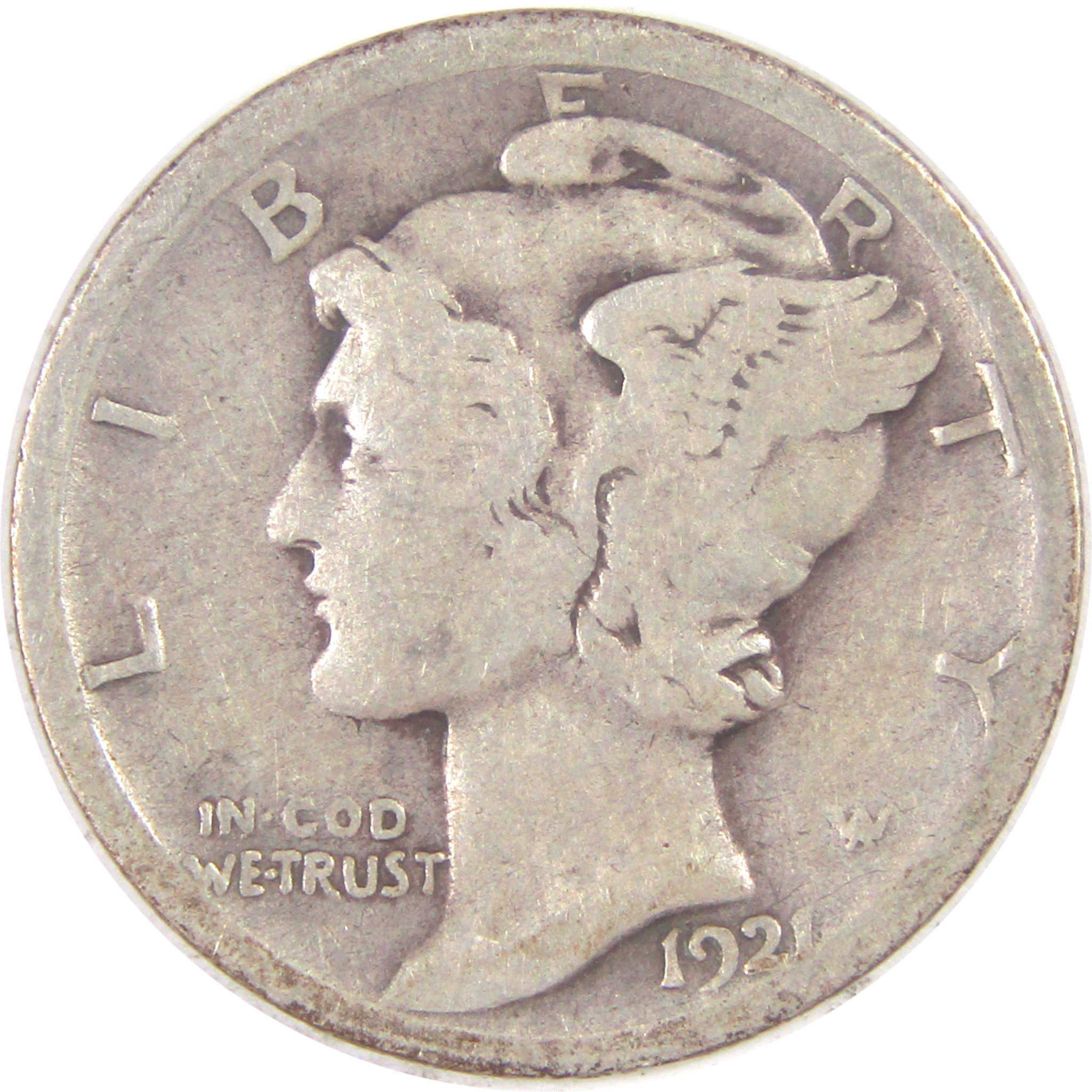 1921 D Mercury Dime VG Very Good Silver 10c Coin SKU:I16921