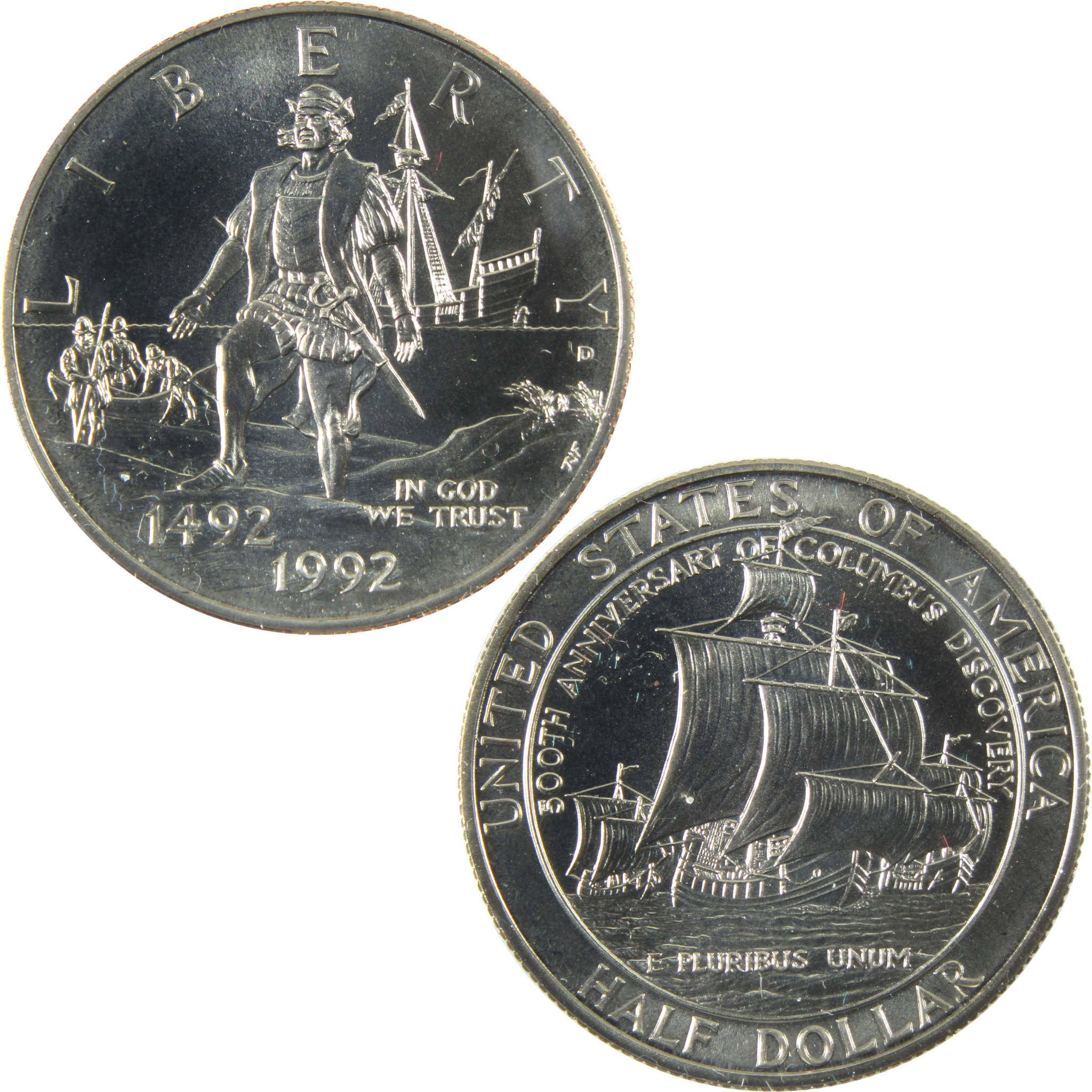 Christopher Columbus Commemorative 1992 D BU Clad 50c Coin SKU:CPC6576