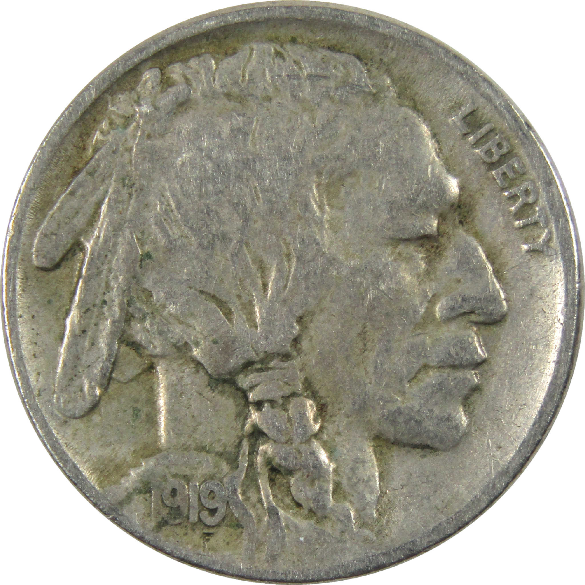 1919 Indian Head Buffalo Nickel AG About Good 5c Coin SKU:I11851