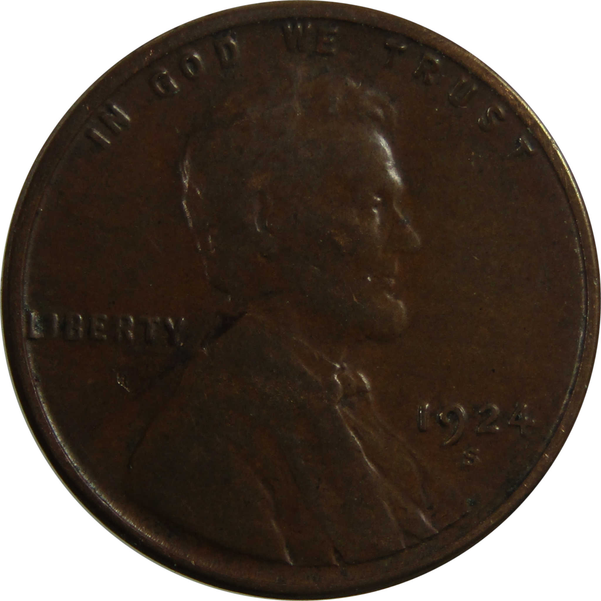 1924 S Lincoln Wheat Cent VF Very Fine Penny 1c Coin SKU:I25737