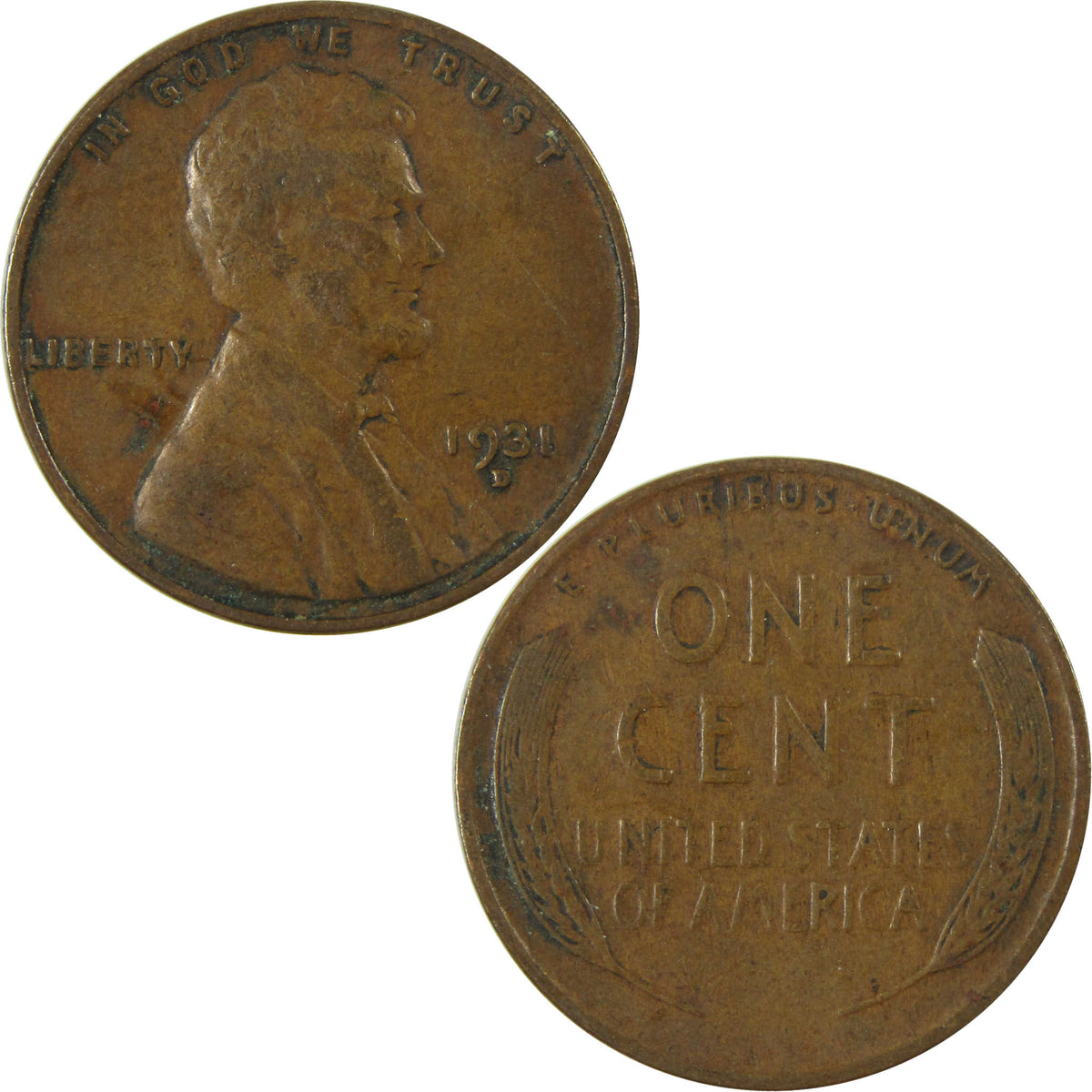 1931 D Lincoln Wheat Cent VF Very Fine Penny 1c Coin SKU:I27309