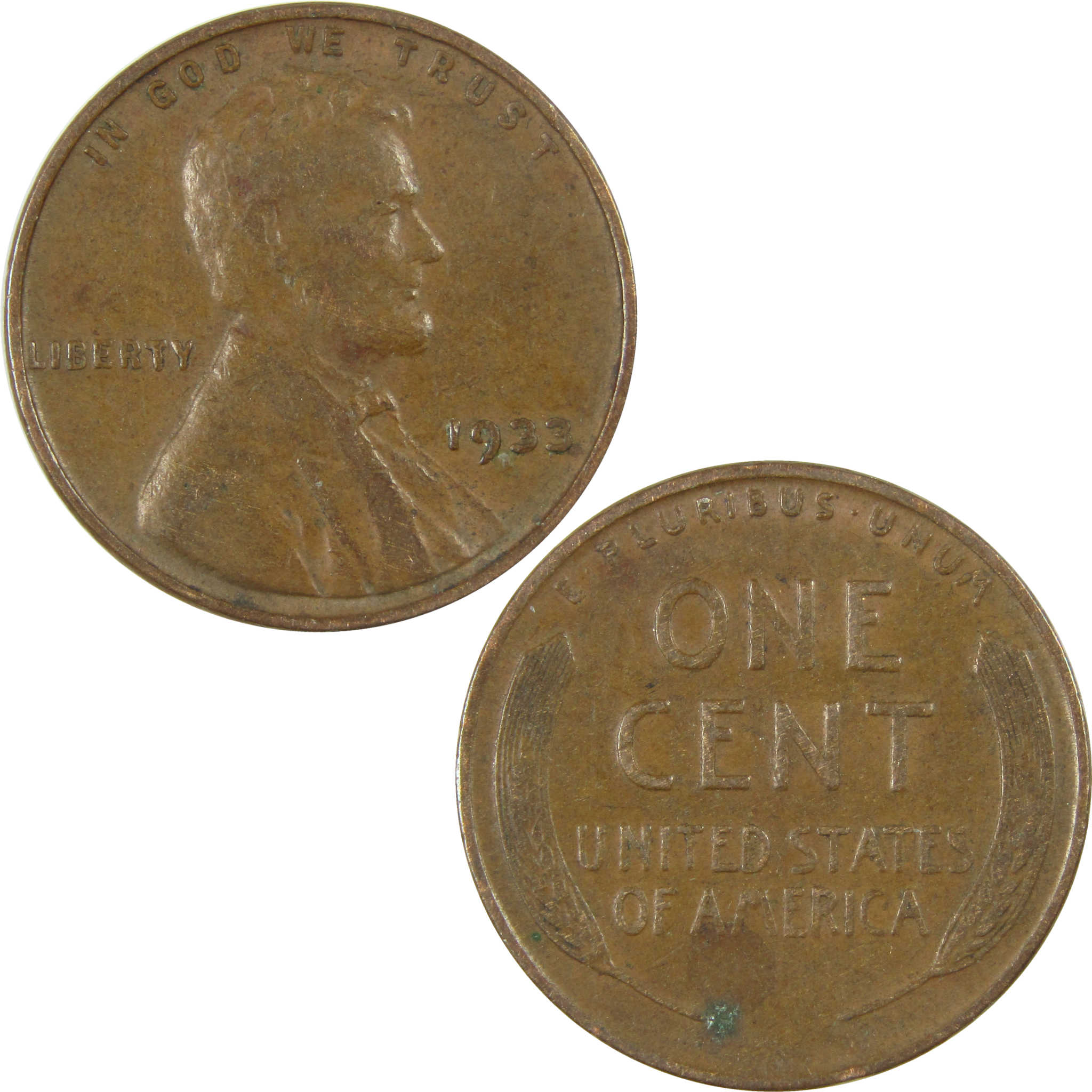 1933 Lincoln Wheat Cent VF Very Fine Penny 1c Coin SKU:I26782