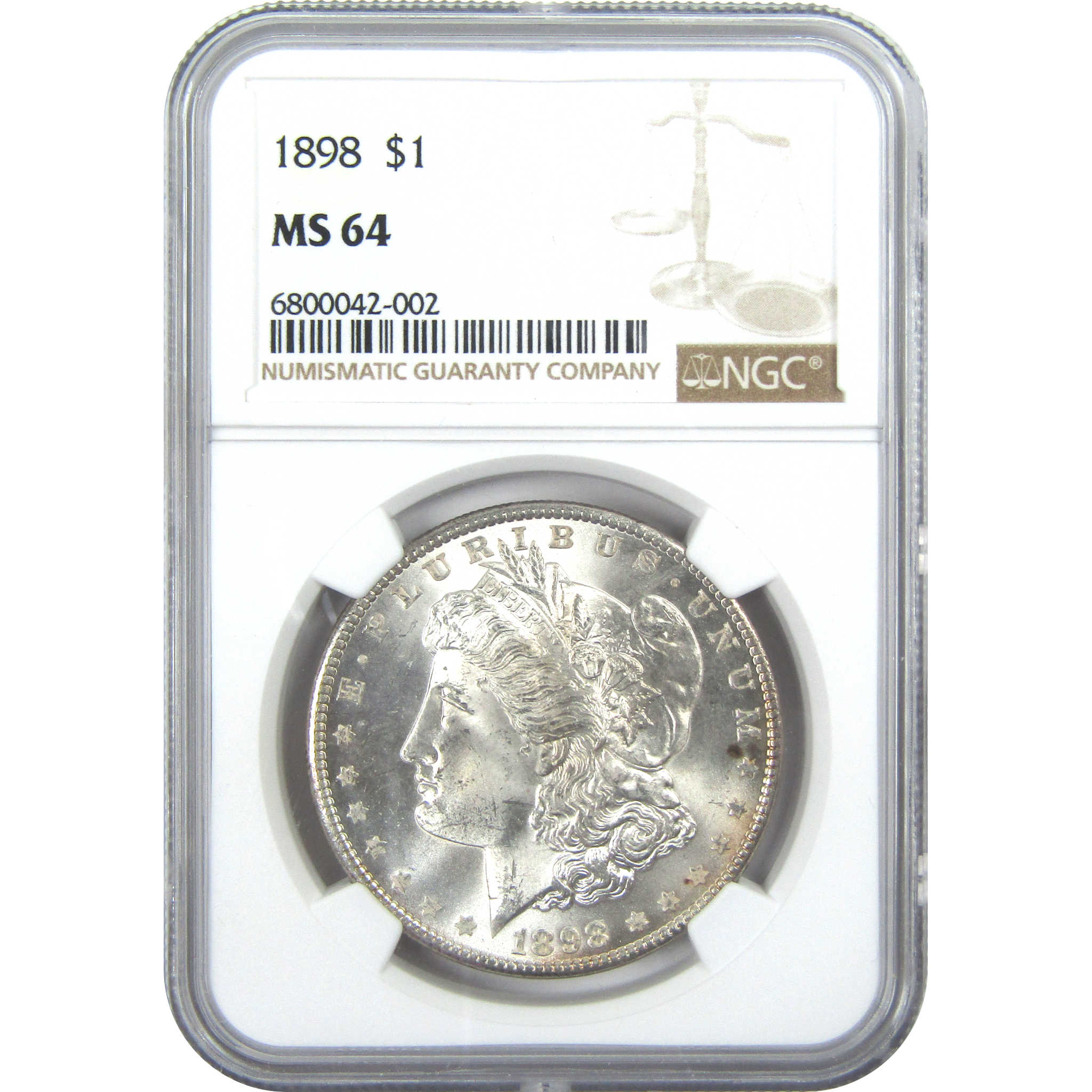 1898 Morgan Dollar MS 64 NGC Silver $1 Uncirculated Coin SKU:I15950 - Morgan coin - Morgan silver dollar - Morgan silver dollar for sale - Profile Coins &amp; Collectibles