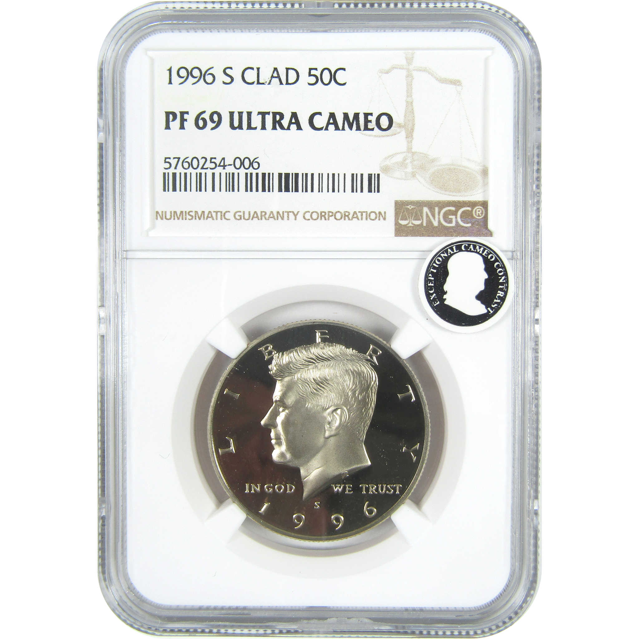 1996 S Kennedy Half Dollar PF 69 UCAM NGC Clad Proof 50c SKU:CPC9639