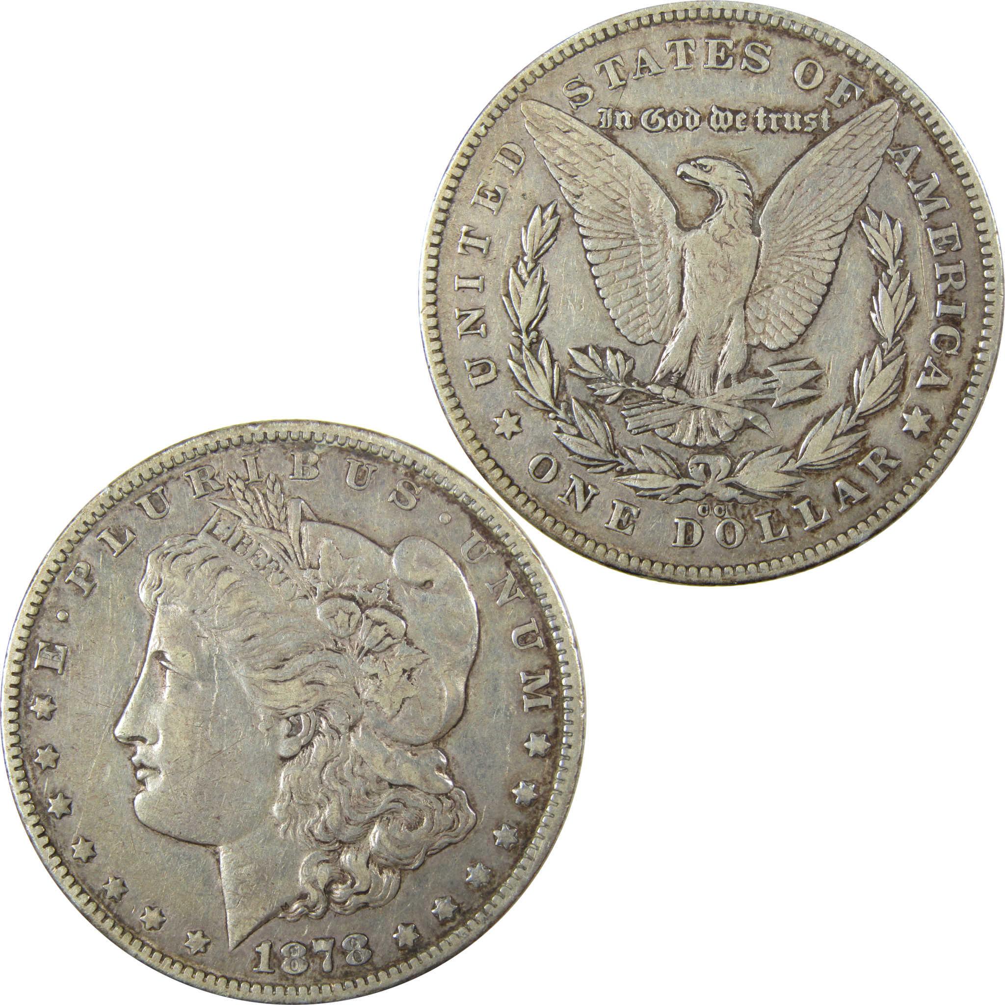 1878 CC Morgan Silver Dollar VF Very Fine $1 Coin SKU:CP1386 - Morgan coin - Morgan silver dollar - Morgan silver dollar for sale - Profile Coins &amp; Collectibles