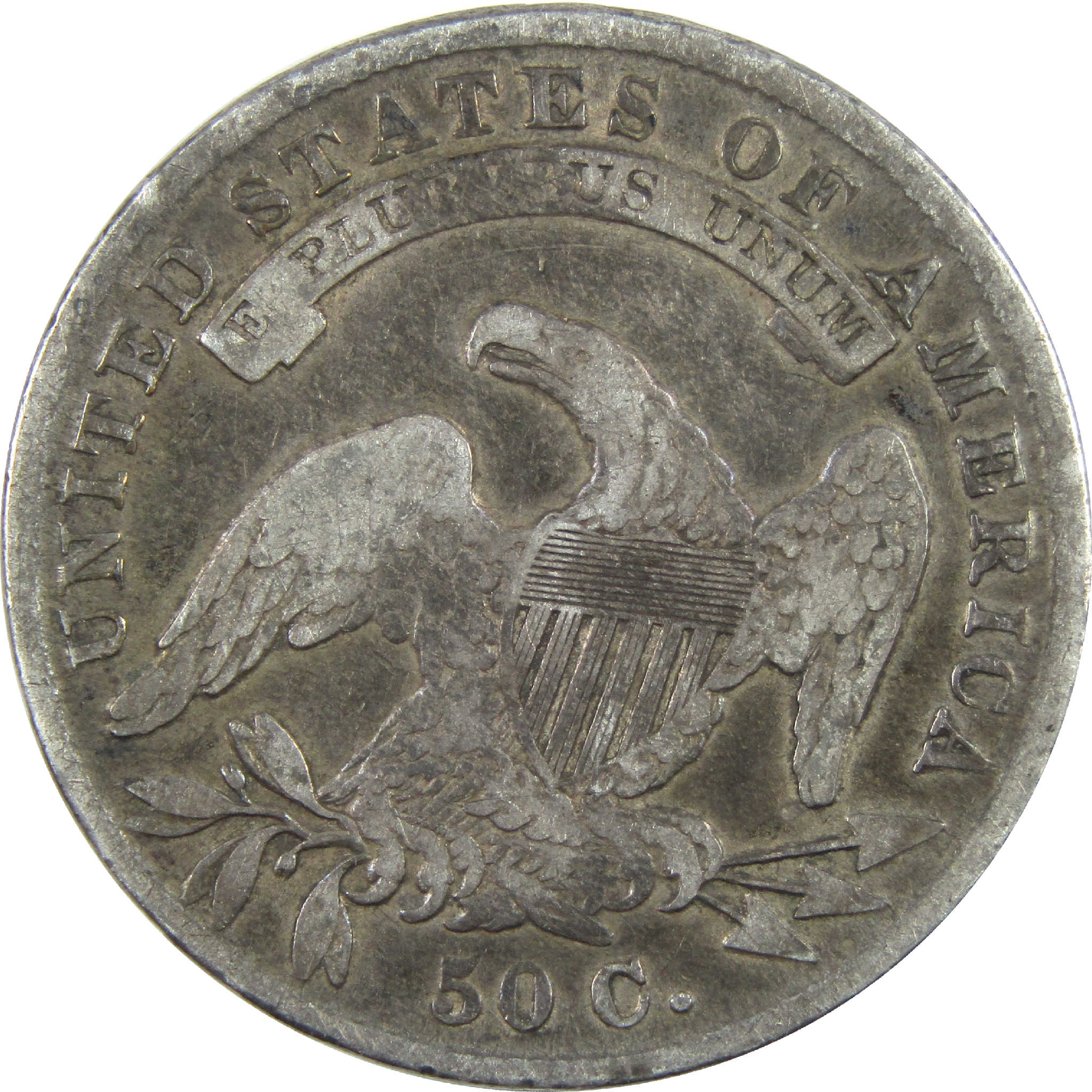 1836 Lettered Edge Capped Bust Half Dollar F Fine Silver 50c SKU:I11743